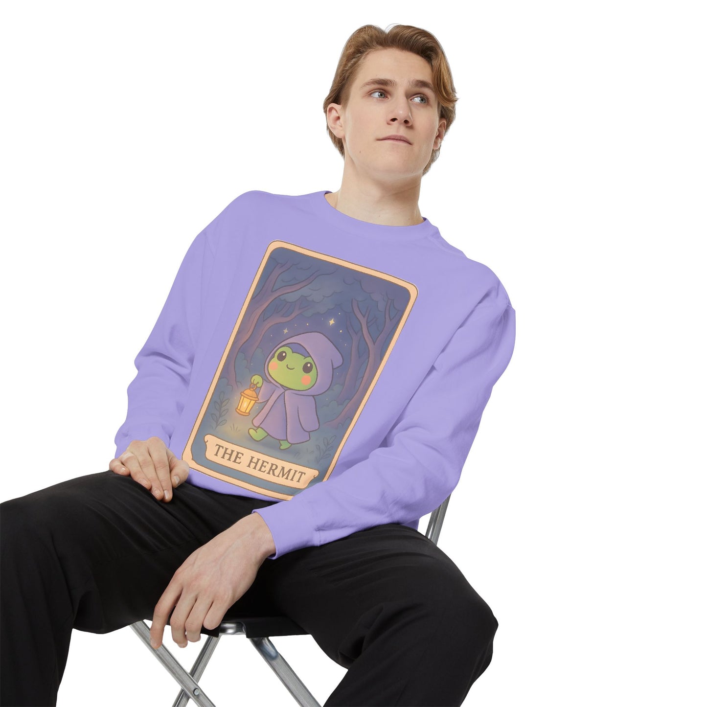Cozy Tarotoads "The Hermit" Unisex Sweatshirt | Gift for Tarot Lovers, Astrology Apparel, Casual Everyday Wear