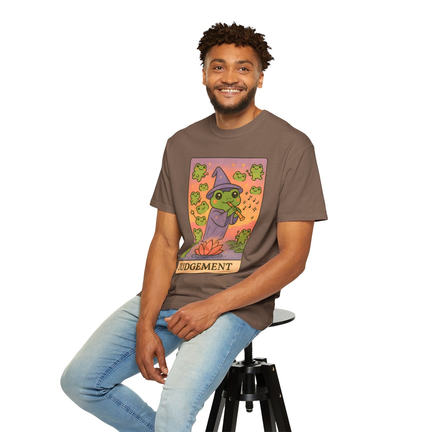 Cute Tarotoads "Judgement" Unisex T-Shirt | Great for Halloween, Warm And Cozy, Great Gift Idea, Astrology Apparel, Unique Tarot Graphic T-Shirt, Good For Cold Weather