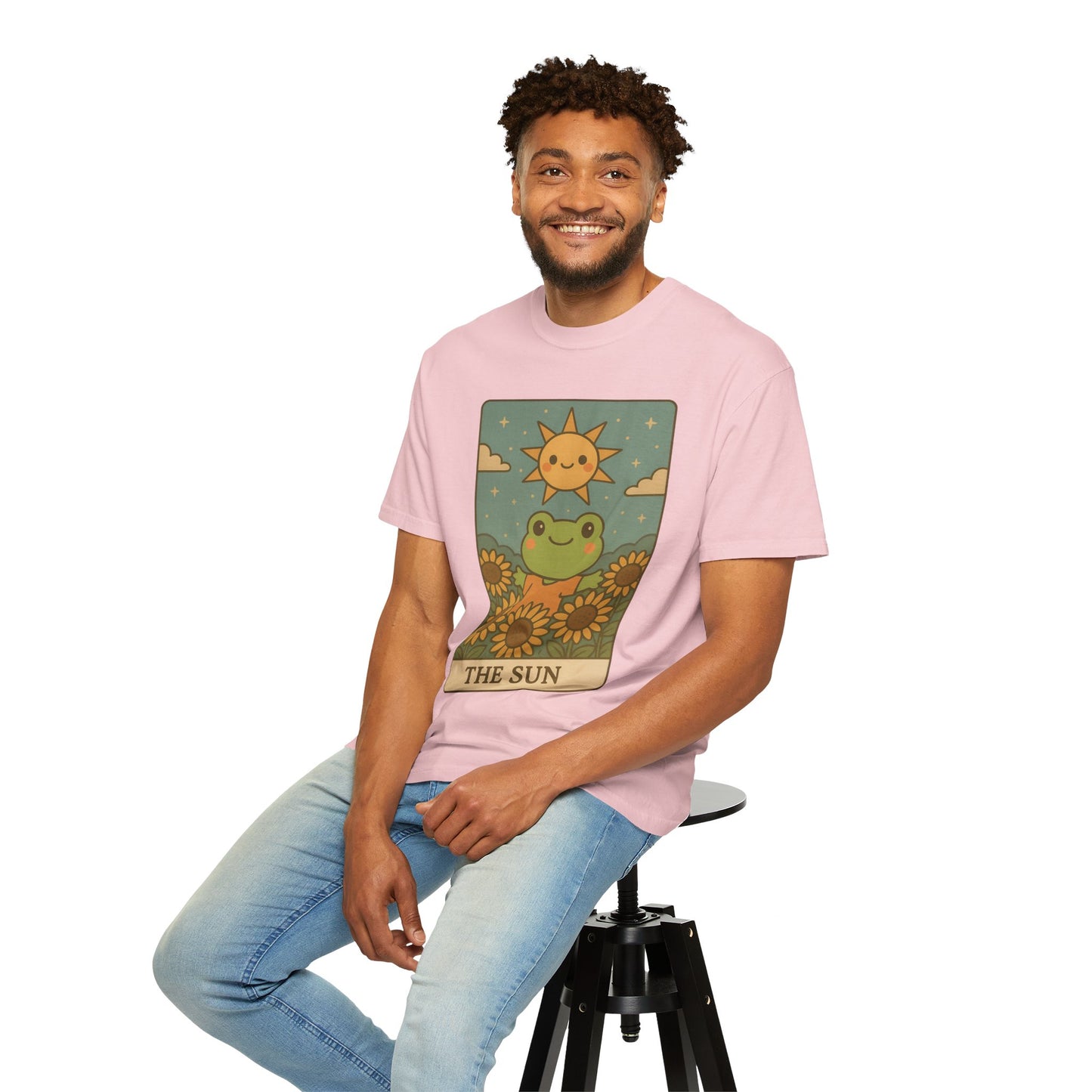 Cute Tarotoads "The Sun" Unisex T-Shirt | Great for Halloween, Warm And Cozy, Great Gift Idea, Astrology Apparel, Unique Tarot Graphic T-Shirt, Good For Cold Weather