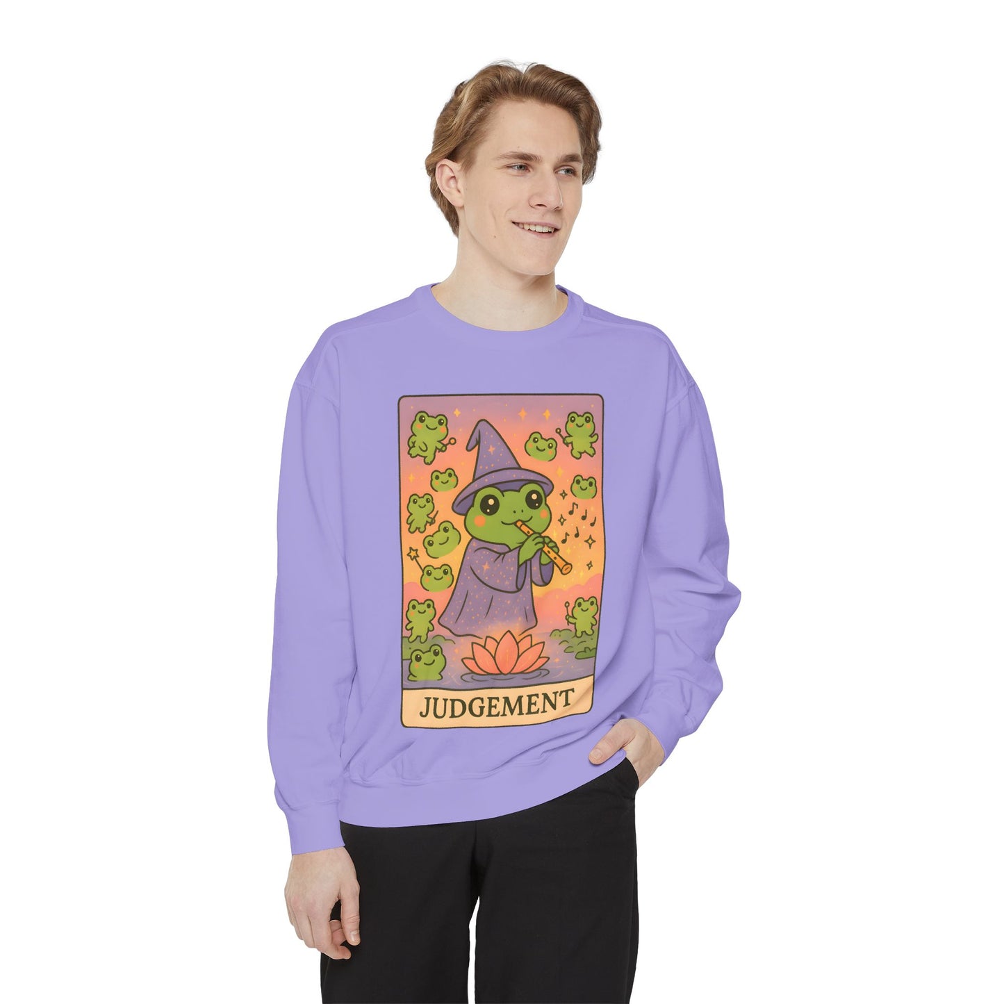 Cozy Tarotoads "Judgement" Unisex Sweatshirt | Astrology Apparel, Perfect for Casual Wear, Gift for Friends Family, Great For Frog and Tarot Lovers, Unisex Apparel