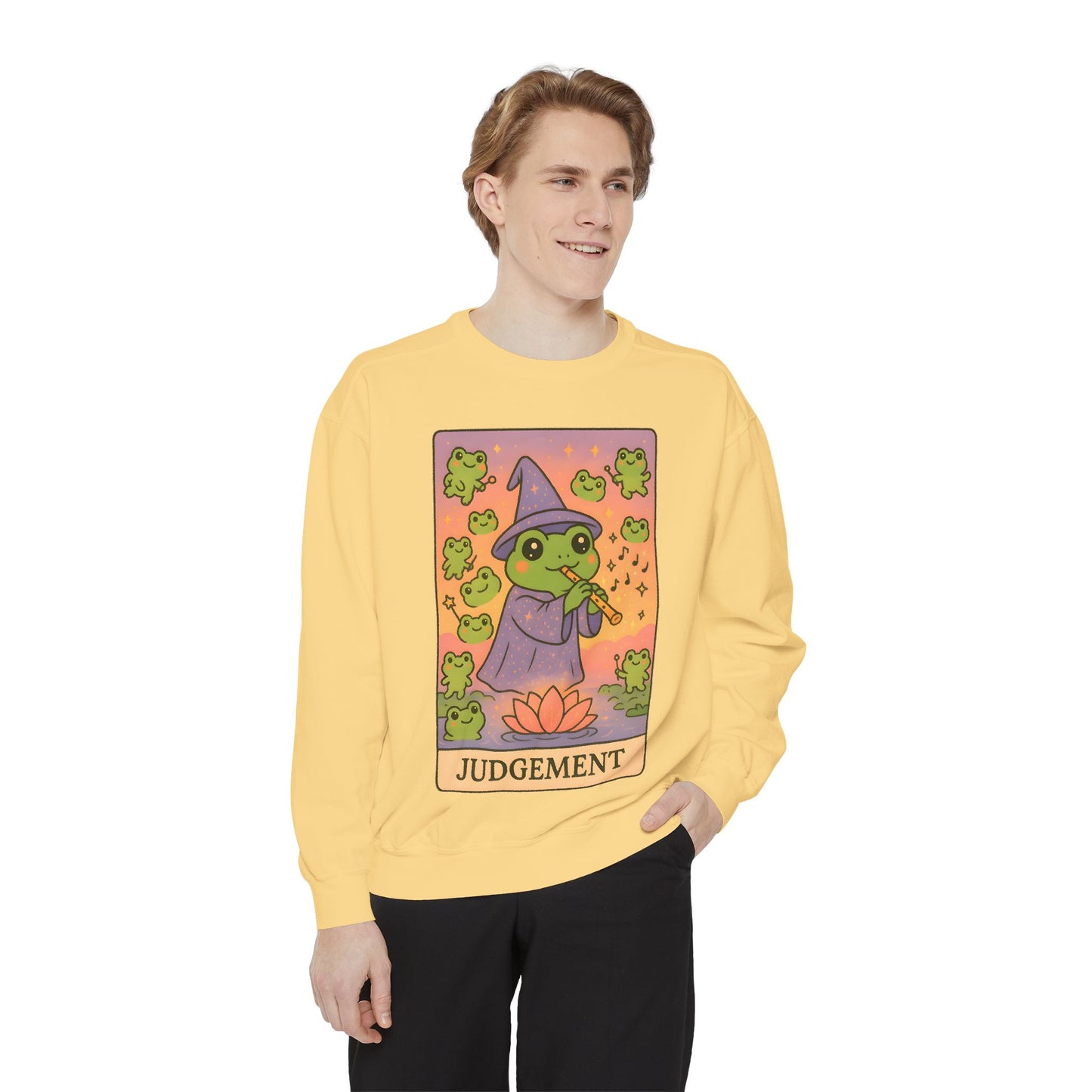 Cozy Tarotoads "Judgement" Unisex Sweatshirt | Astrology Apparel, Perfect for Casual Wear, Gift for Friends Family, Great For Frog and Tarot Lovers, Unisex Apparel