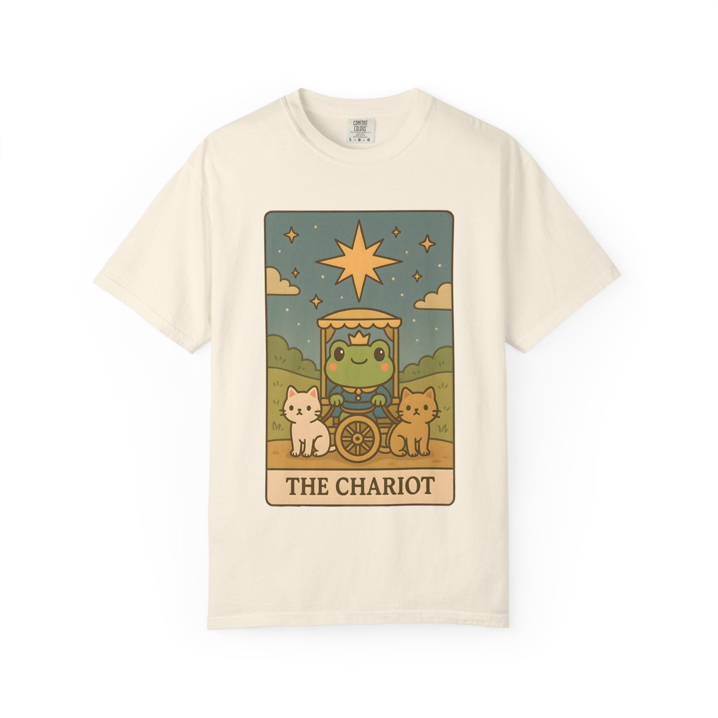 Cute Tarotoads "The Chariot" Unisex T-Shirt | Great for Halloween, Warm And Cozy, Great Gift Idea, Astrology Apparel, Unique Tarot Graphic T-Shirt, Good For Cold Weather