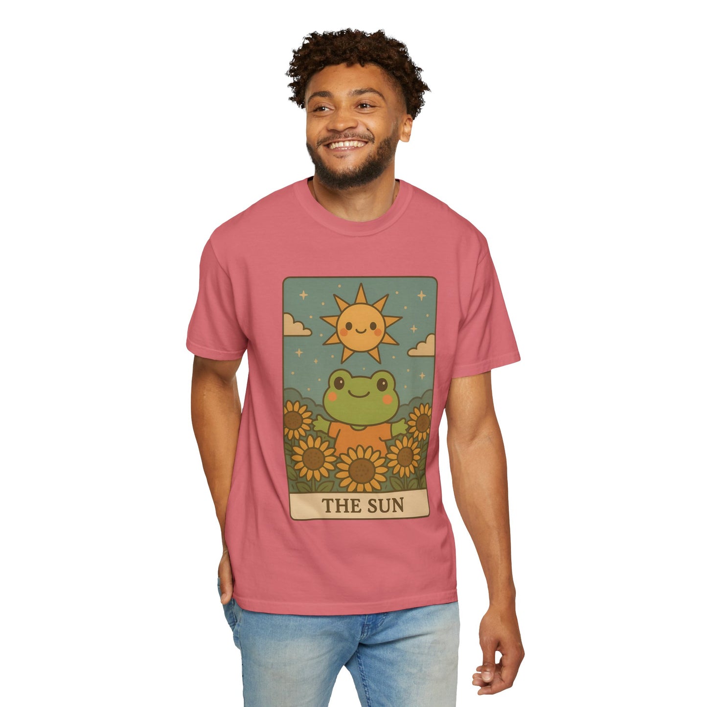 Cute Tarotoads "The Sun" Unisex T-Shirt | Great for Halloween, Warm And Cozy, Great Gift Idea, Astrology Apparel, Unique Tarot Graphic T-Shirt, Good For Cold Weather