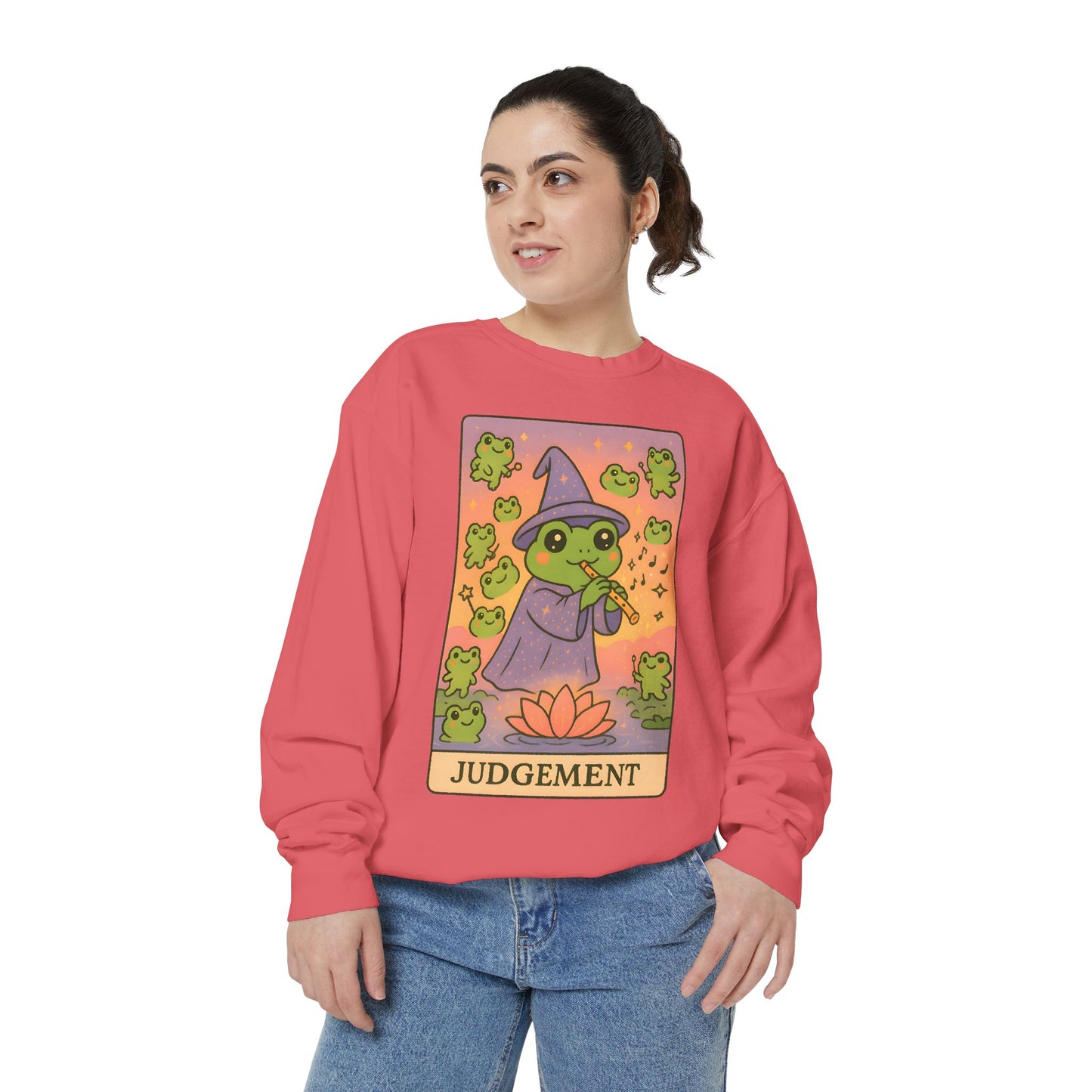Cozy Tarotoads "Judgement" Unisex Sweatshirt | Astrology Apparel, Perfect for Casual Wear, Gift for Friends Family, Great For Frog and Tarot Lovers, Unisex Apparel