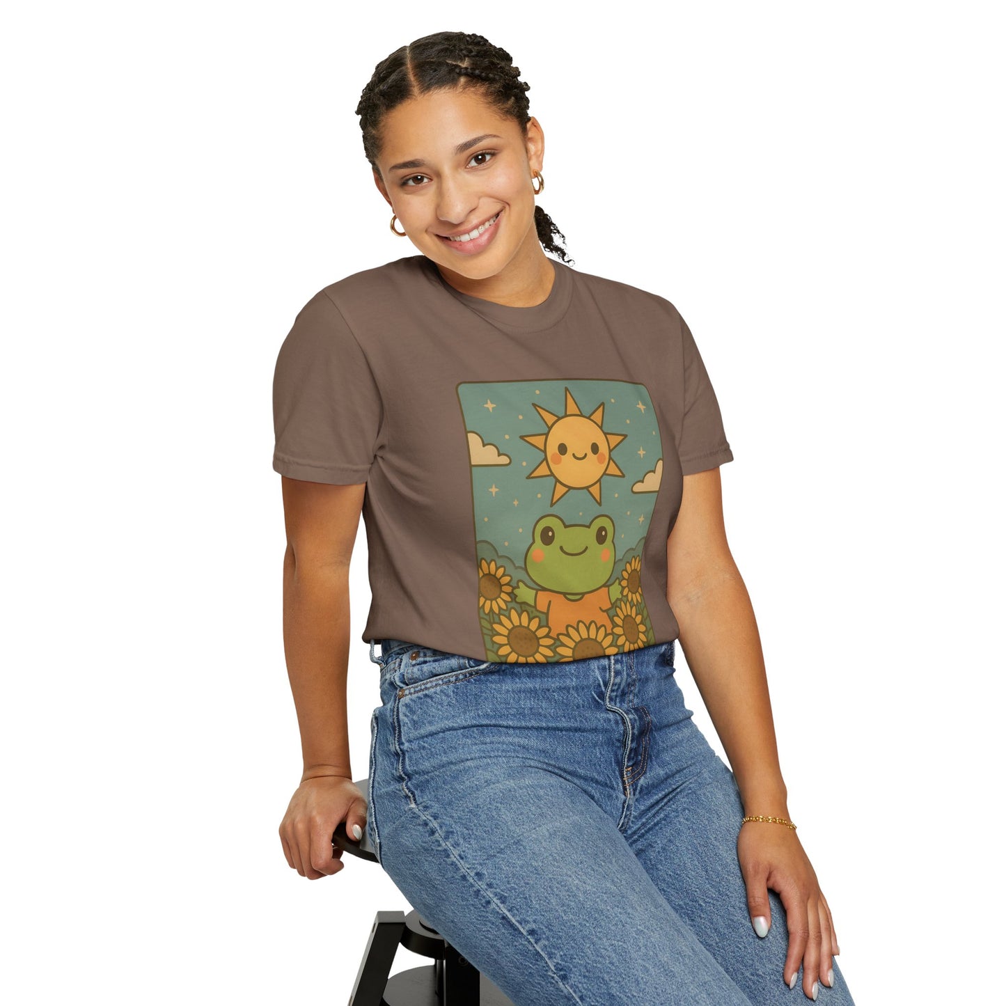 Cute Tarotoads "The Sun" Unisex T-Shirt | Great for Halloween, Warm And Cozy, Great Gift Idea, Astrology Apparel, Unique Tarot Graphic T-Shirt, Good For Cold Weather