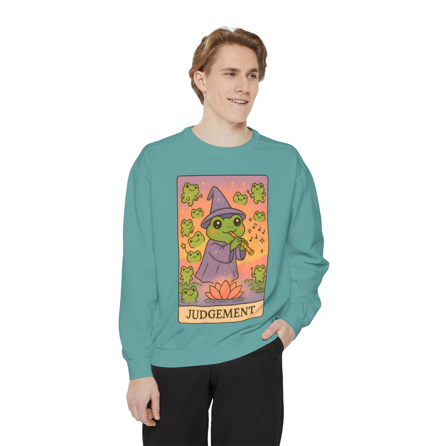 Cozy Tarotoads "Judgement" Unisex Sweatshirt | Astrology Apparel, Perfect for Casual Wear, Gift for Friends Family, Great For Frog and Tarot Lovers, Unisex Apparel