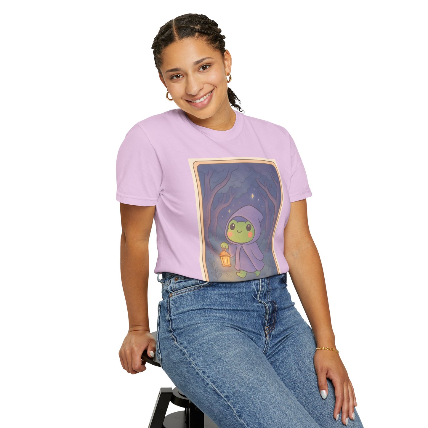 Unisex Garment-Dyed T-Shirt | Adorable Graphic T-shirt | Tarotoads! - “The Hermit"