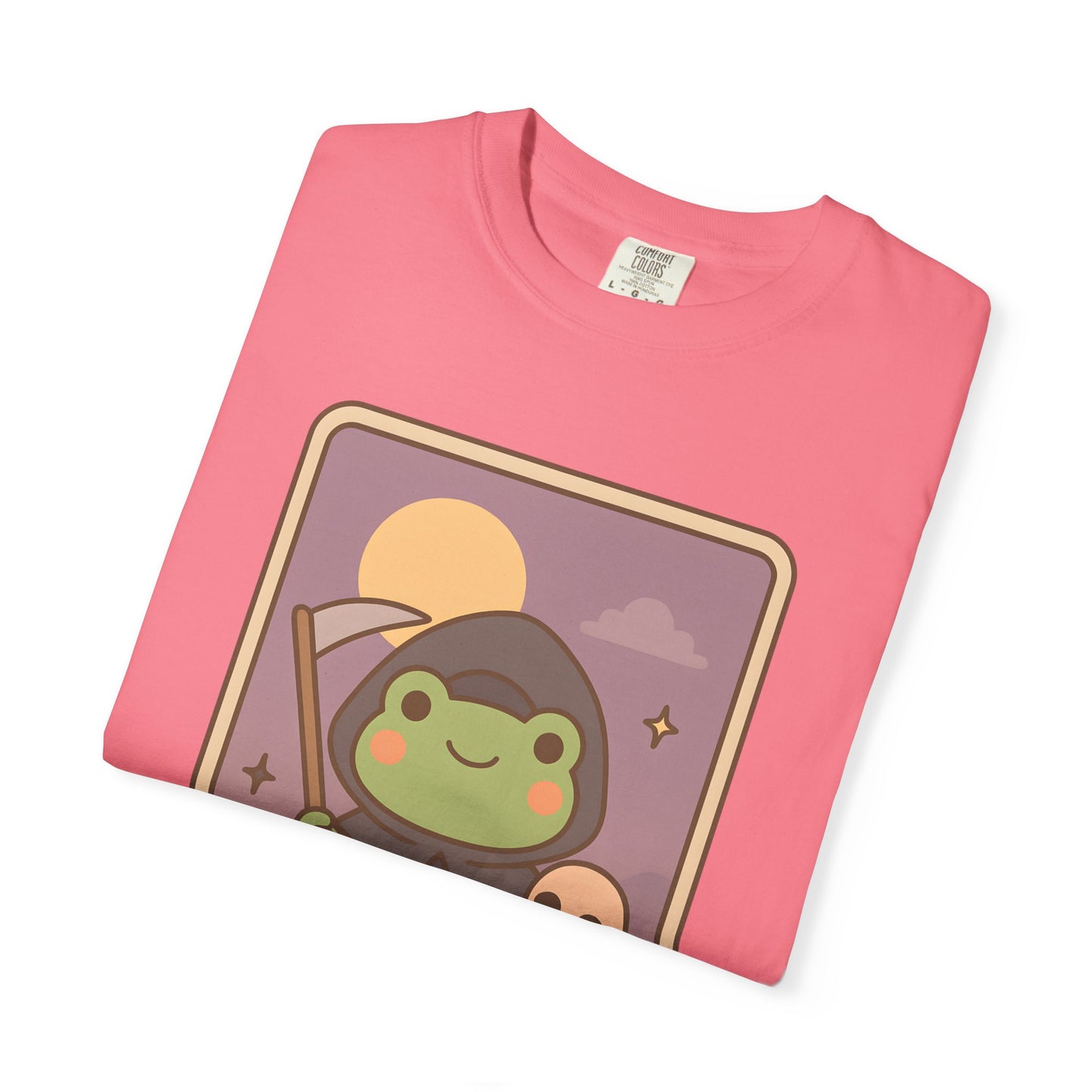 Unisex Garment-Dyed T-Shirt | Adorable Graphic T-shirt | Tarotoads! - “Death"