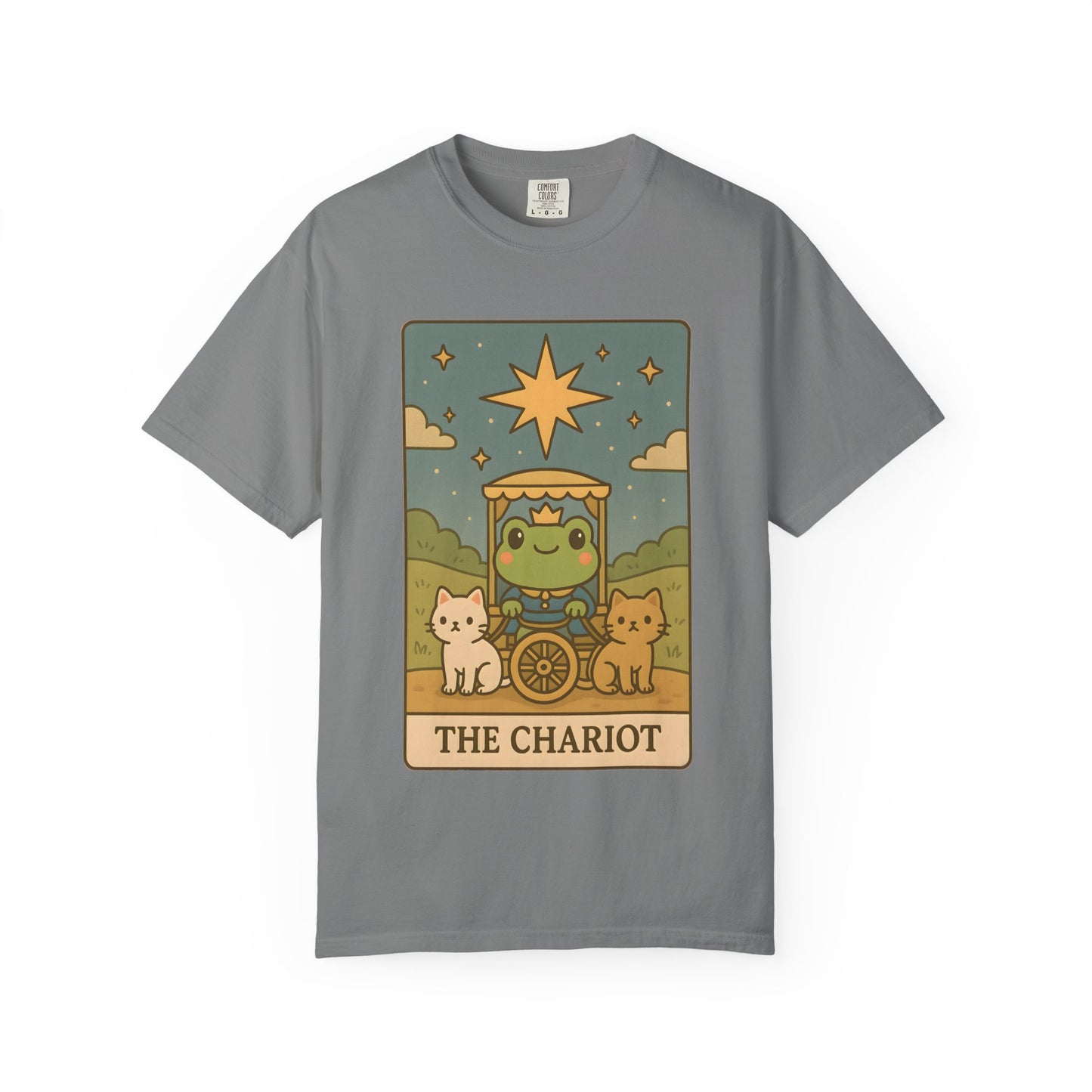 Cute Tarotoads "The Chariot" Unisex T-Shirt | Great for Halloween, Warm And Cozy, Great Gift Idea, Astrology Apparel, Unique Tarot Graphic T-Shirt, Good For Cold Weather