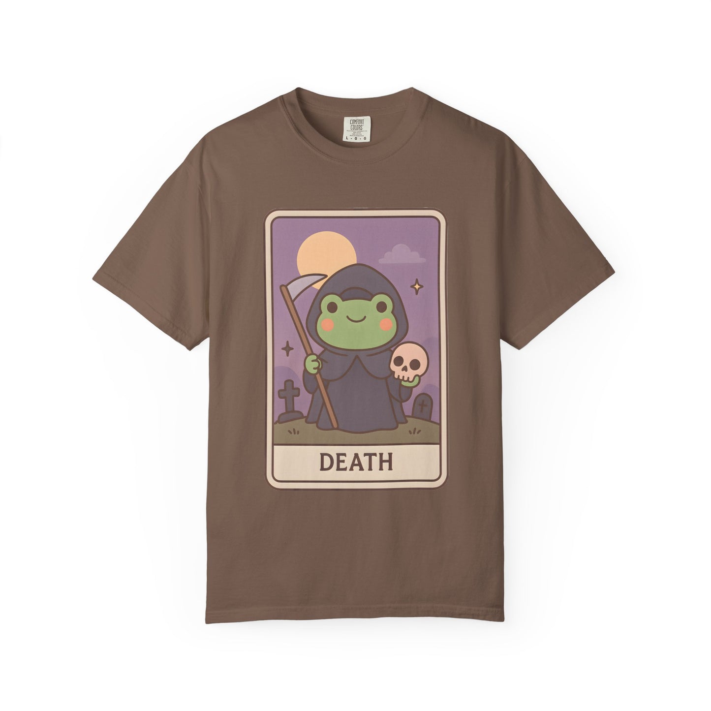 Cute Tarotoads "Death" Unisex T-Shirt | Great for Halloween, Warm And Cozy, Great Gift Idea, Astrology Apparel, Unique Tarot Graphic T-Shirt, Good For Cold Weather