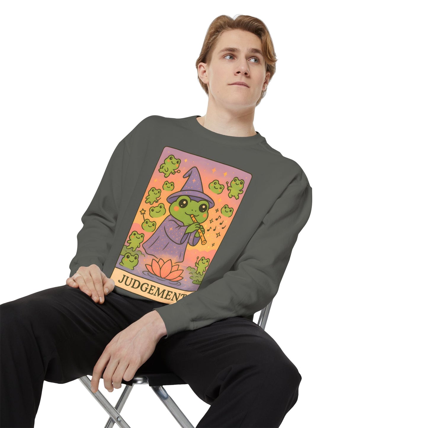 Cozy Tarotoads "Judgement" Unisex Sweatshirt | Astrology Apparel, Perfect for Casual Wear, Gift for Friends Family, Great For Frog and Tarot Lovers, Unisex Apparel