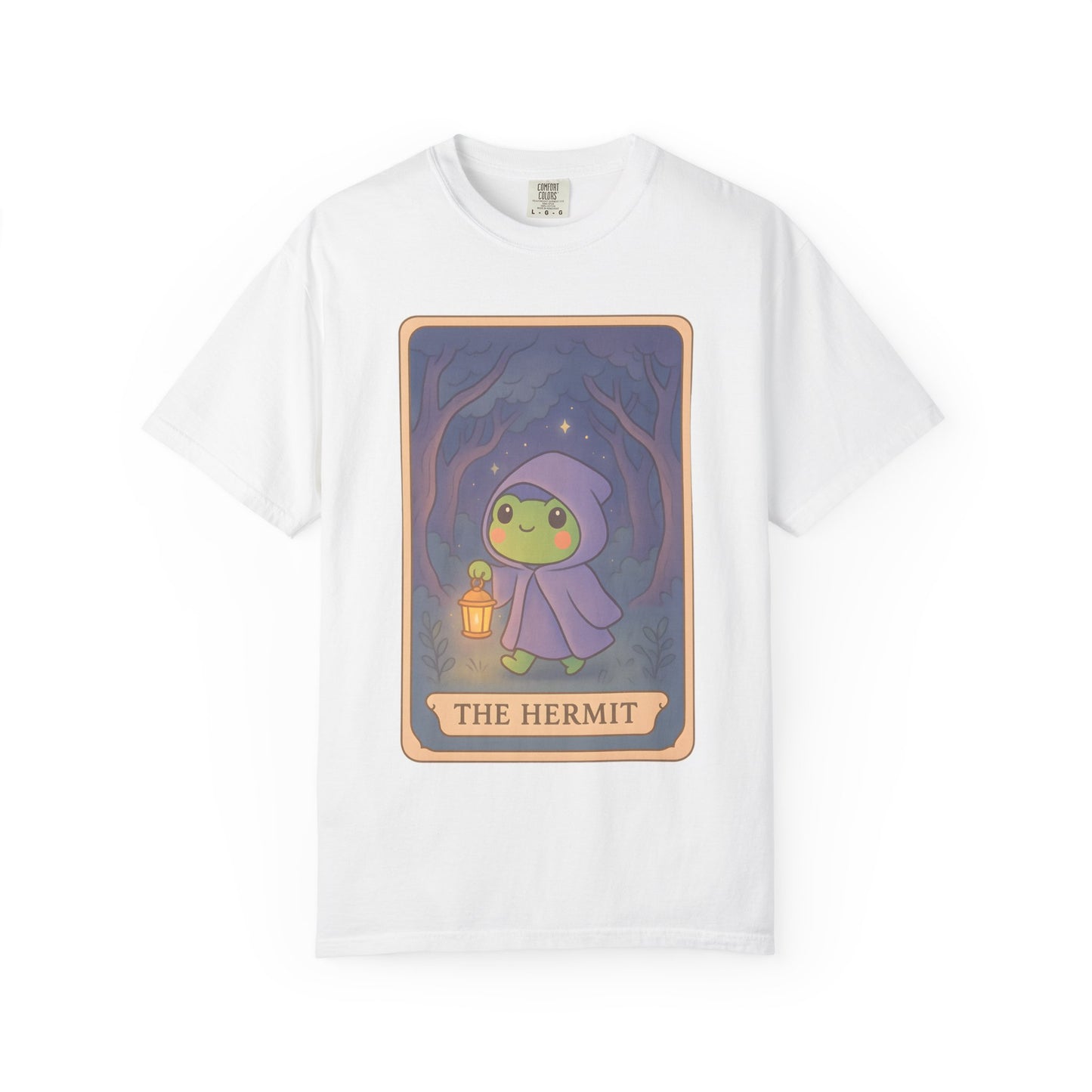 Cute Tarotoads "The Hermit" Unisex T-Shirt | Great for Halloween, Warm And Cozy, Great Gift Idea, Astrology Apparel, Unique Tarot Graphic T-Shirt, Good For Cold Weather
