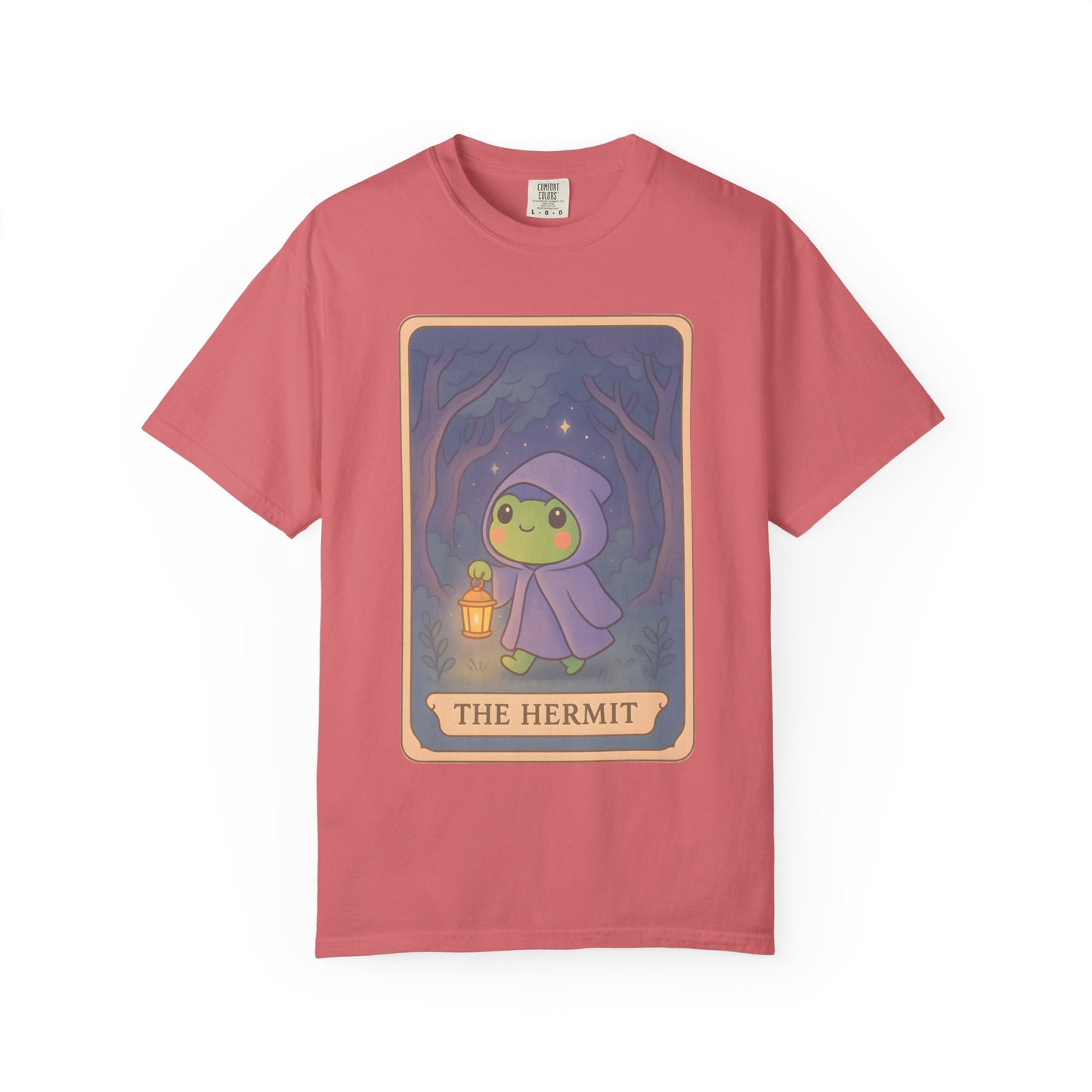 Cute Tarotoads "The Hermit" Unisex T-Shirt | Great for Halloween, Warm And Cozy, Great Gift Idea, Astrology Apparel, Unique Tarot Graphic T-Shirt, Good For Cold Weather