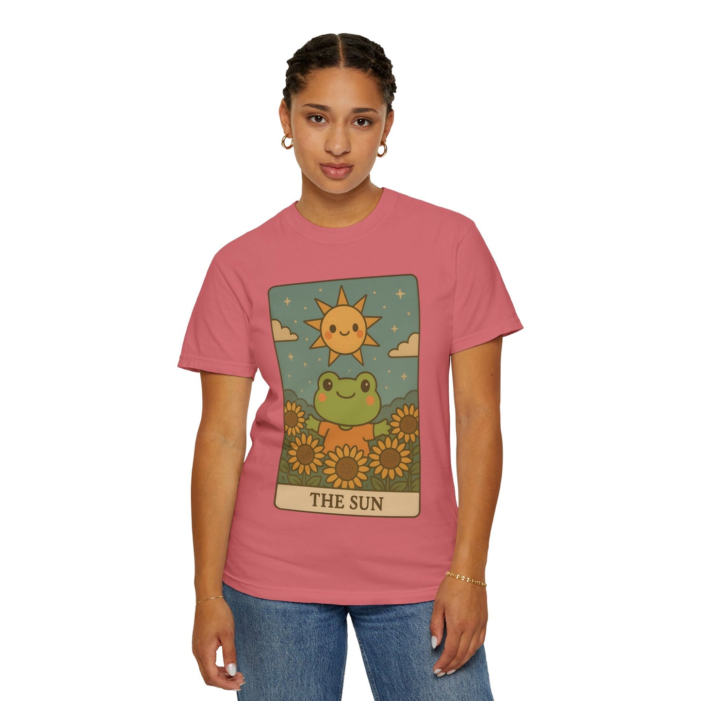 Cute Tarotoads "The Sun" Unisex T-Shirt | Great for Halloween, Warm And Cozy, Great Gift Idea, Astrology Apparel, Unique Tarot Graphic T-Shirt, Good For Cold Weather