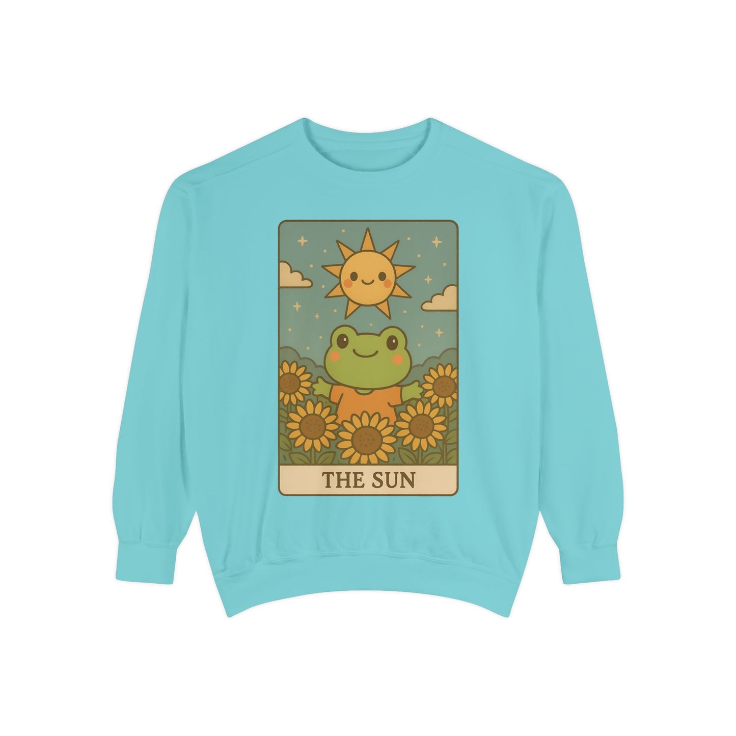 Cozy Tarotoads! "The Sun" Unisex Sweatshirt | Happy Frog Sun Sweatshirt, Unisex Pullover, Cozy Gift, Nature Lovers Apparel, Warm Fashion, Thoughtful Present