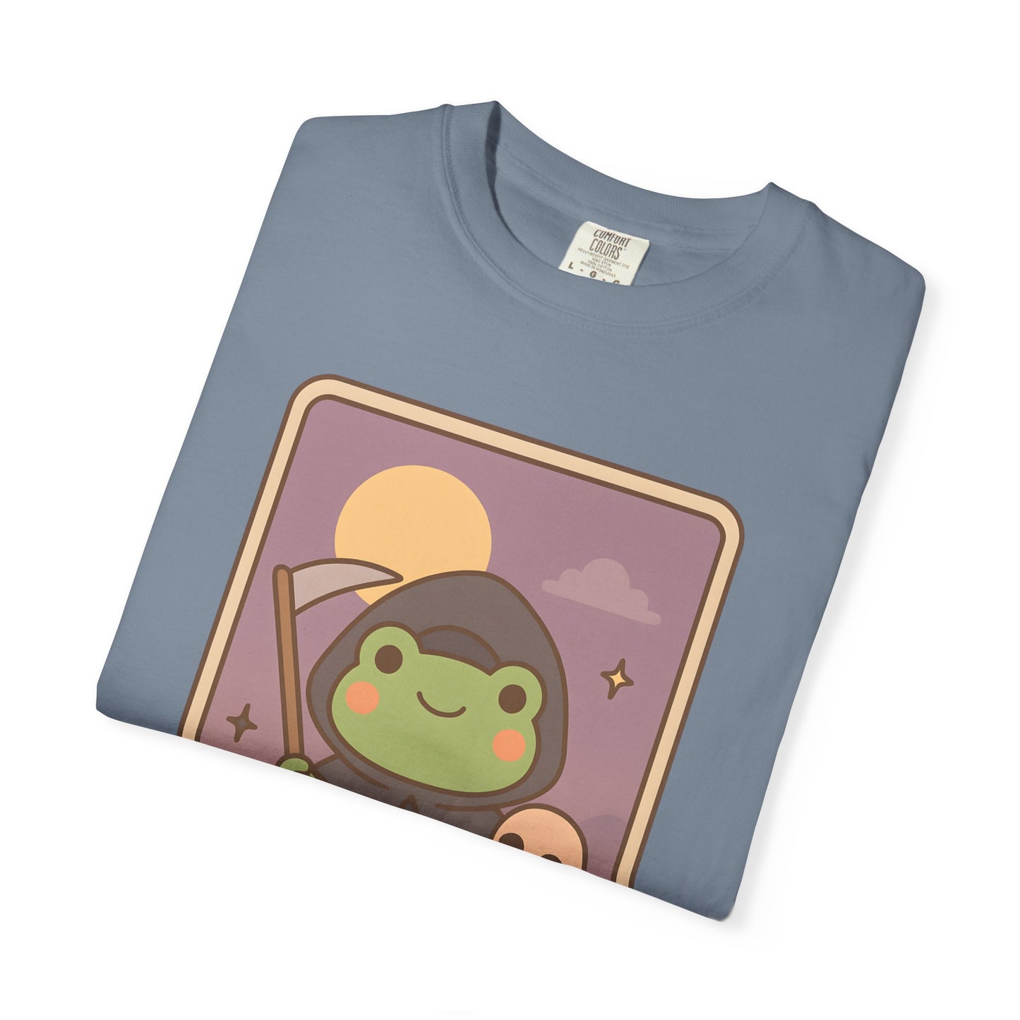 Unisex Garment-Dyed T-Shirt | Adorable Graphic T-shirt | Tarotoads! - “Death"