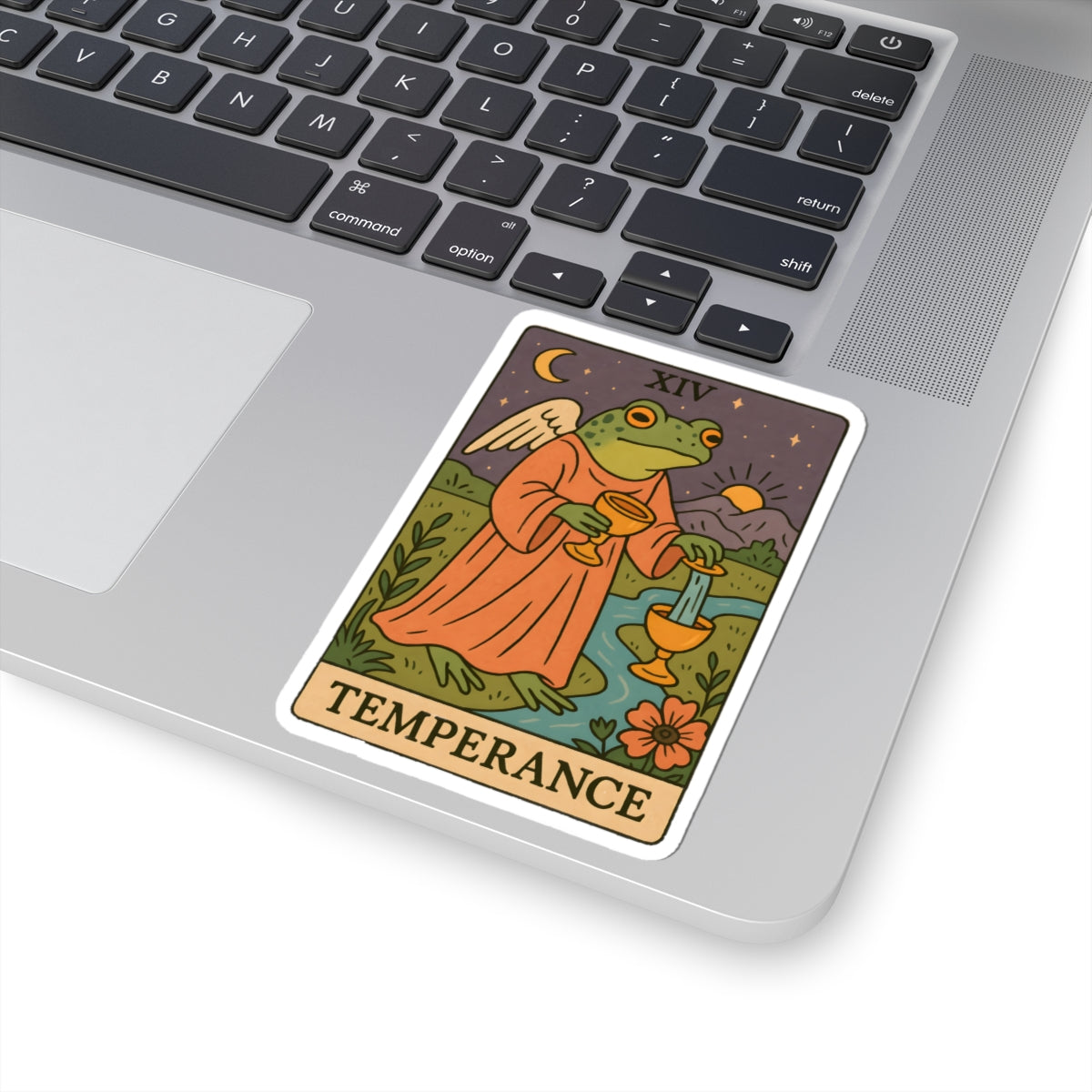 Adorable Tarotoads! "Temperance" Kiss-Cut Sticker | Cute, High-quality Kiss-Cut Stickers for Tarot Lovers, Witchy Decor, Laptop Decal, Journal Accessory, Gift for Friends