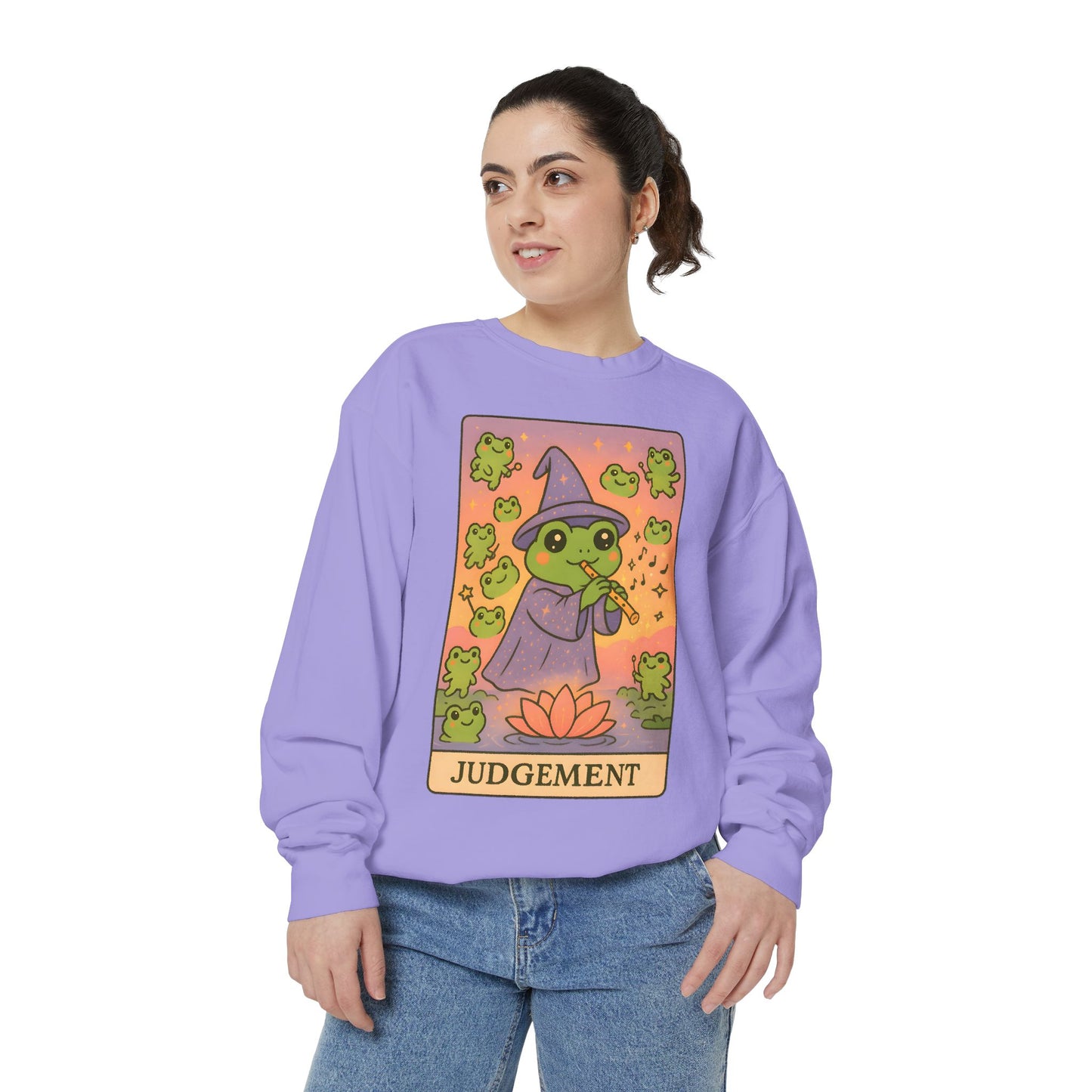 Cozy Tarotoads "Judgement" Unisex Sweatshirt | Astrology Apparel, Perfect for Casual Wear, Gift for Friends Family, Great For Frog and Tarot Lovers, Unisex Apparel