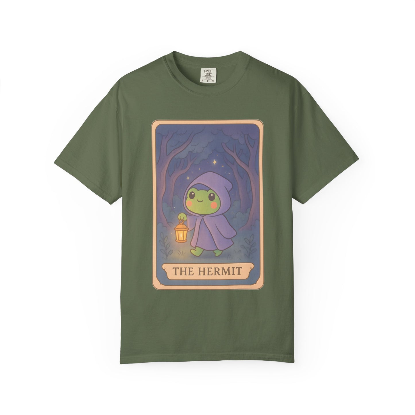 Cute Tarotoads "The Hermit" Unisex T-Shirt | Great for Halloween, Warm And Cozy, Great Gift Idea, Astrology Apparel, Unique Tarot Graphic T-Shirt, Good For Cold Weather