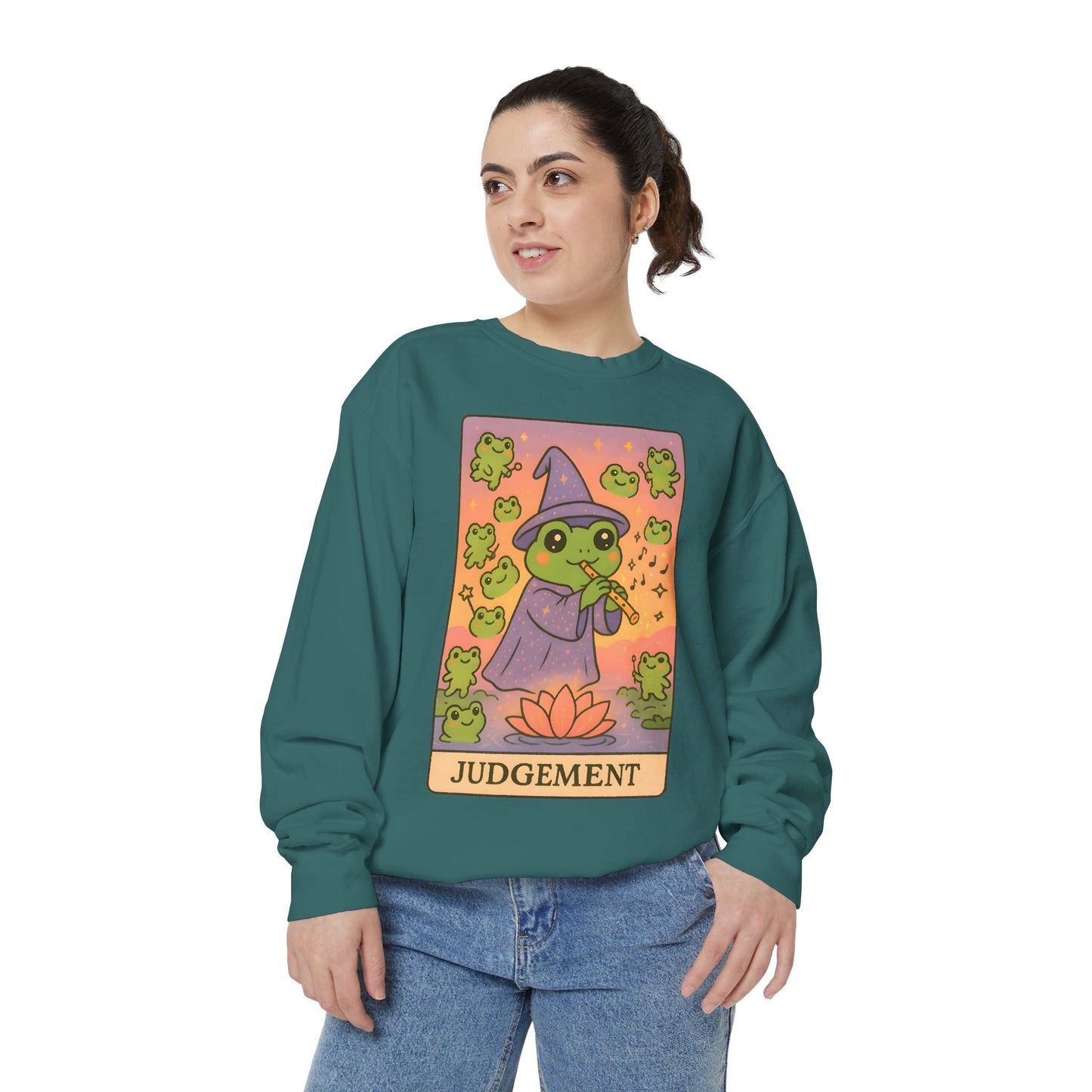 Cozy Tarotoads "Judgement" Unisex Sweatshirt | Astrology Apparel, Perfect for Casual Wear, Gift for Friends Family, Great For Frog and Tarot Lovers, Unisex Apparel