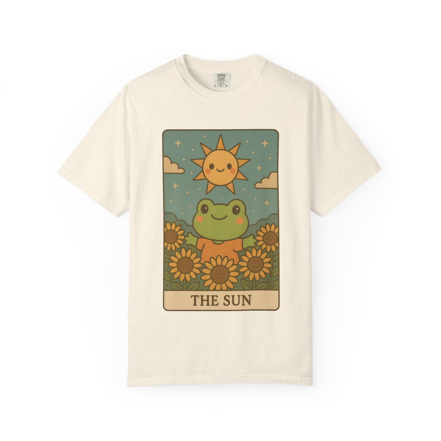 Cute Tarotoads "The Sun" Unisex T-Shirt | Great for Halloween, Warm And Cozy, Great Gift Idea, Astrology Apparel, Unique Tarot Graphic T-Shirt, Good For Cold Weather