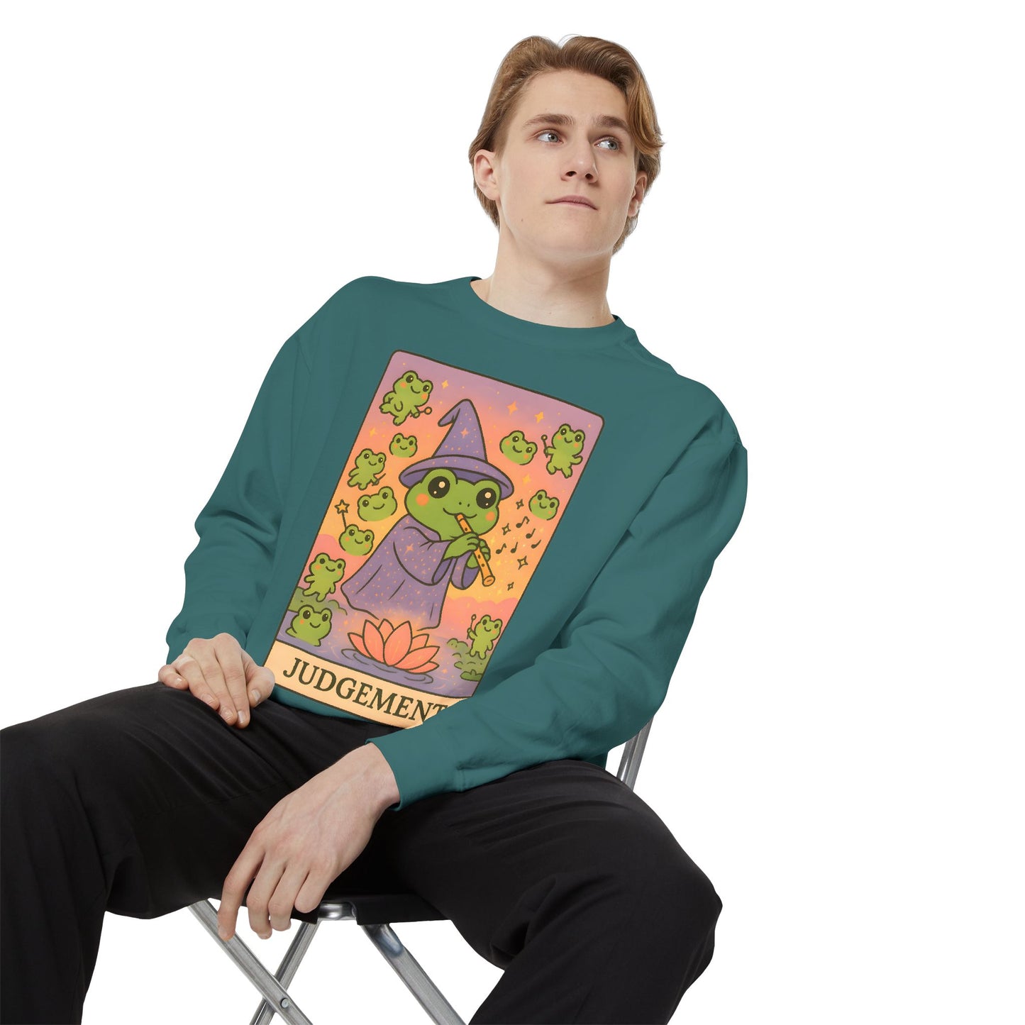 Cozy Tarotoads "Judgement" Unisex Sweatshirt | Astrology Apparel, Perfect for Casual Wear, Gift for Friends Family, Great For Frog and Tarot Lovers, Unisex Apparel