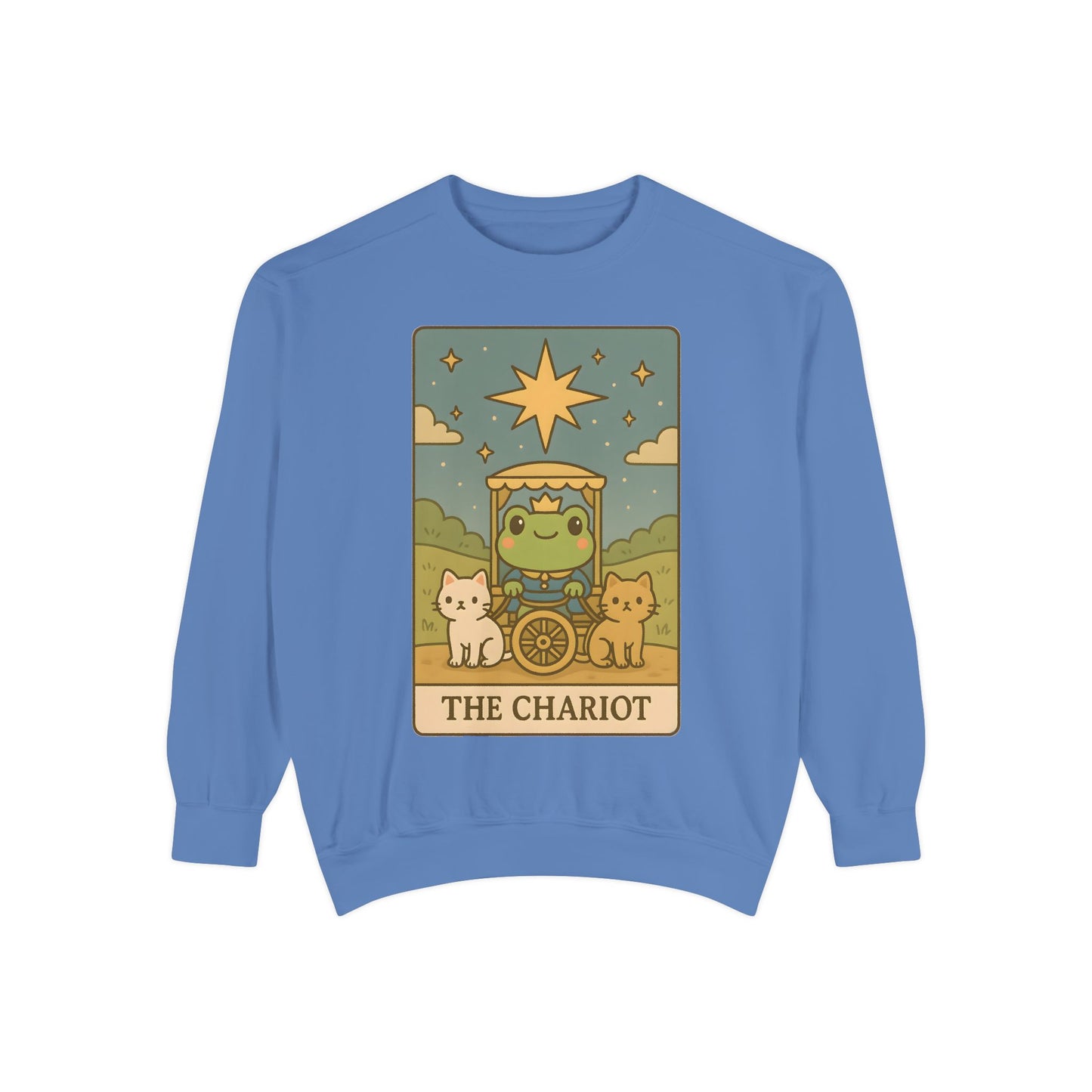 Cozy Tarotoads "The Chariot" Unisex Sweatshirt | Astrology Apparel, Perfect for Halloween, Gift for Friends Family, Great For Frog and Tarot Lovers, Great For Cold Weather
