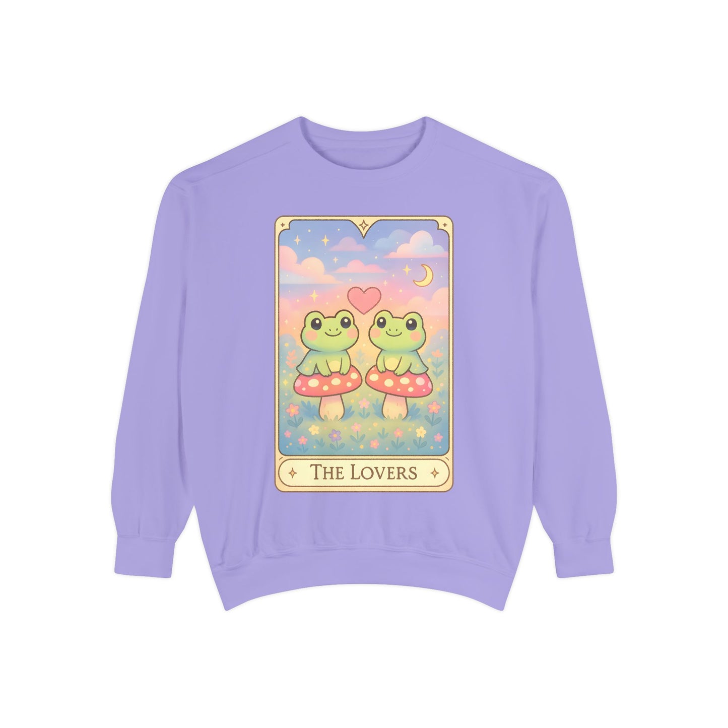 Cozy Tarotoads "The Lovers" Unisex Sweatshirt | Astrology Apparel, Perfect for Halloween, Gift for Friends Family, Great For Frog and Tarot Lovers, Great For Cold Weather