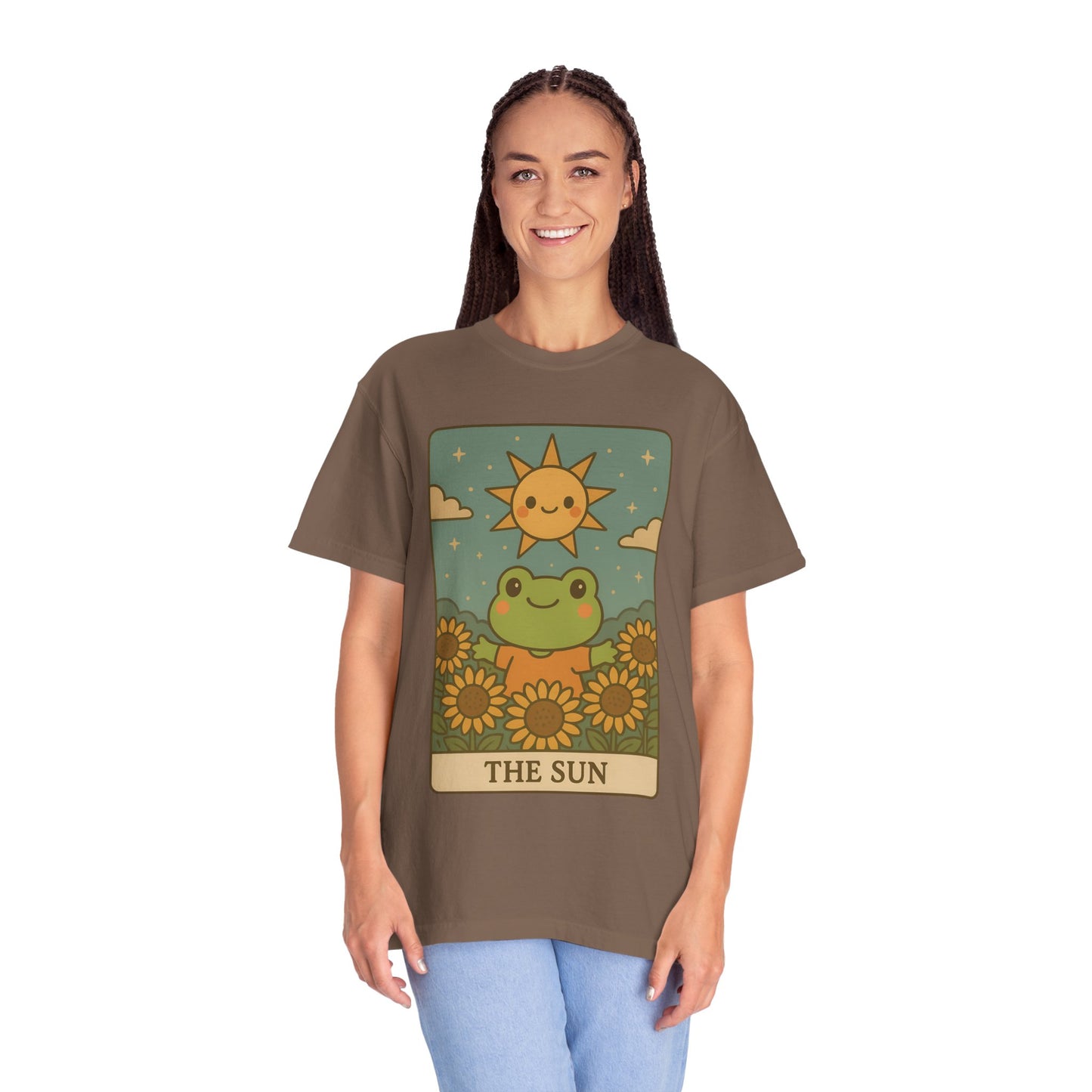 Cute Tarotoads "The Sun" Unisex T-Shirt | Great for Halloween, Warm And Cozy, Great Gift Idea, Astrology Apparel, Unique Tarot Graphic T-Shirt, Good For Cold Weather