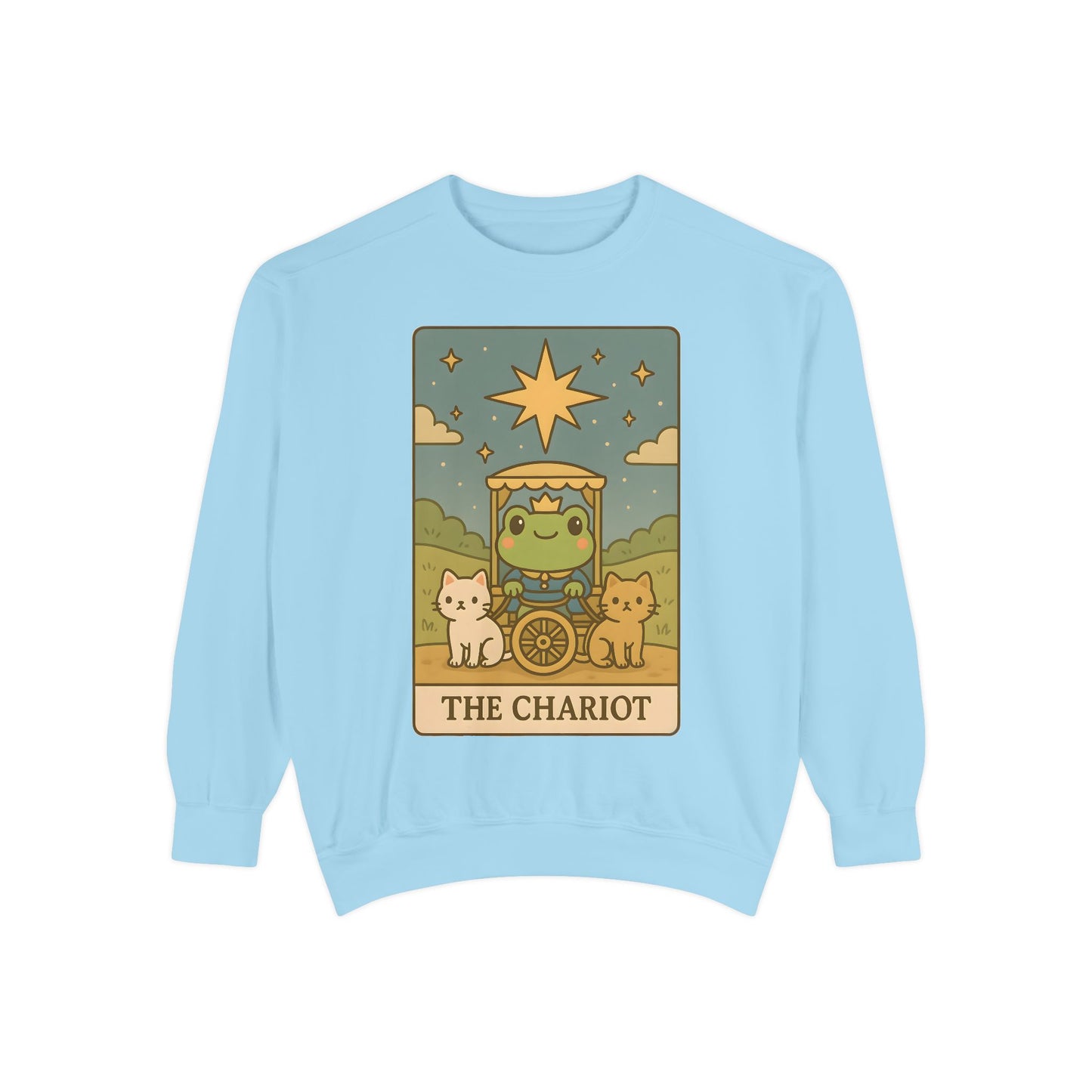 Cozy Tarotoads "The Chariot" Unisex Sweatshirt | Astrology Apparel, Perfect for Halloween, Gift for Friends Family, Great For Frog and Tarot Lovers, Great For Cold Weather