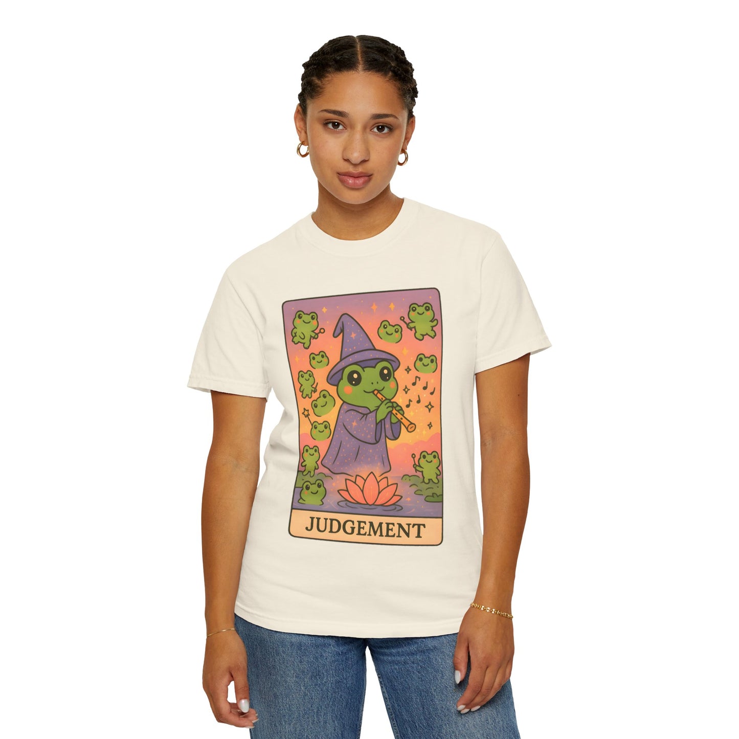 Cute Tarotoads "Judgement" Unisex T-Shirt | Great for Halloween, Warm And Cozy, Great Gift Idea, Astrology Apparel, Unique Tarot Graphic T-Shirt, Good For Cold Weather