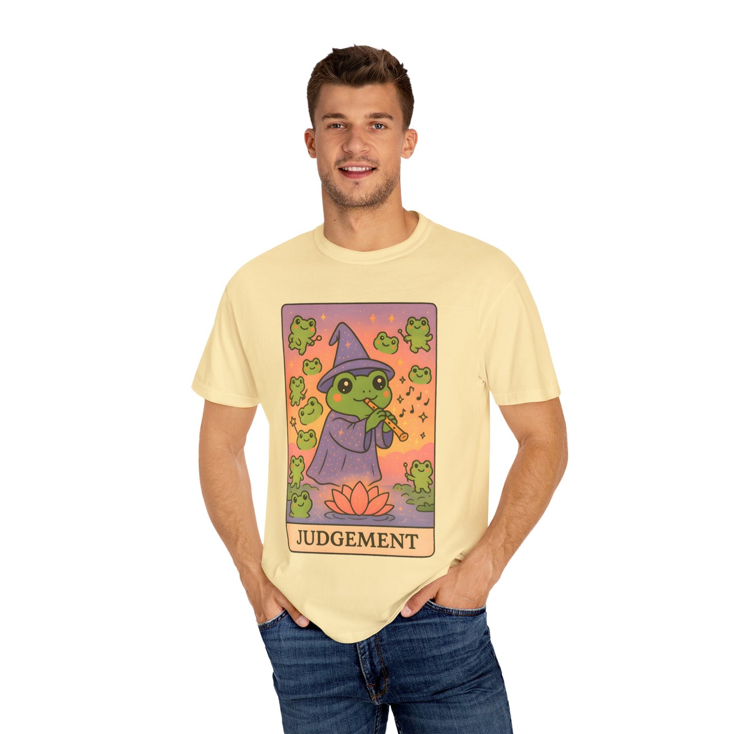 Cute Tarotoads "Judgement" Unisex T-Shirt | Great for Halloween, Warm And Cozy, Great Gift Idea, Astrology Apparel, Unique Tarot Graphic T-Shirt, Good For Cold Weather