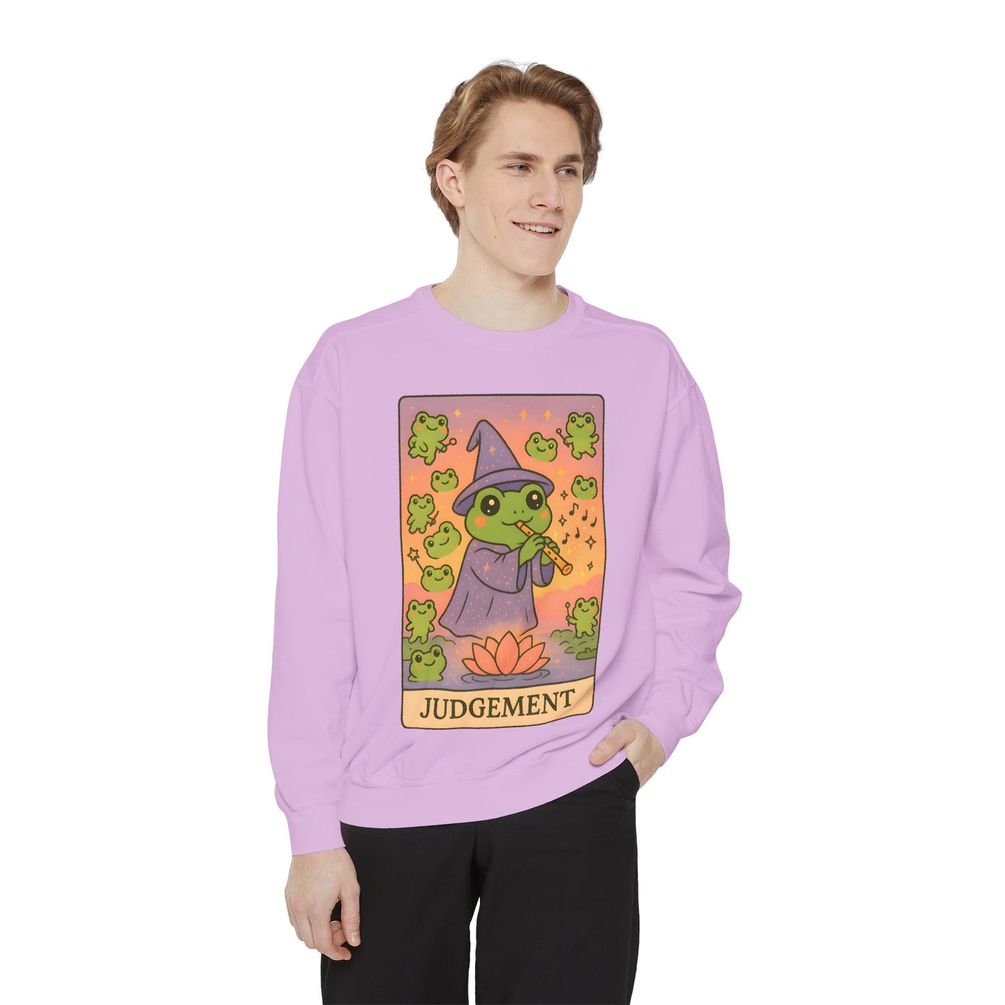 Cozy Tarotoads "Judgement" Unisex Sweatshirt | Astrology Apparel, Perfect for Casual Wear, Gift for Friends Family, Great For Frog and Tarot Lovers, Unisex Apparel