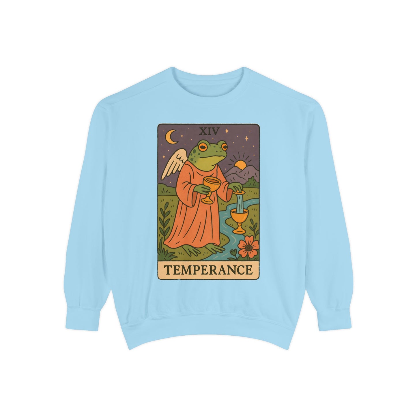 Cozy Tarotoads "Temperance" Unisex Sweatshirt | Adorable Casual Wear, Astrology Apparel, Unique Gift for Tarot Lovers