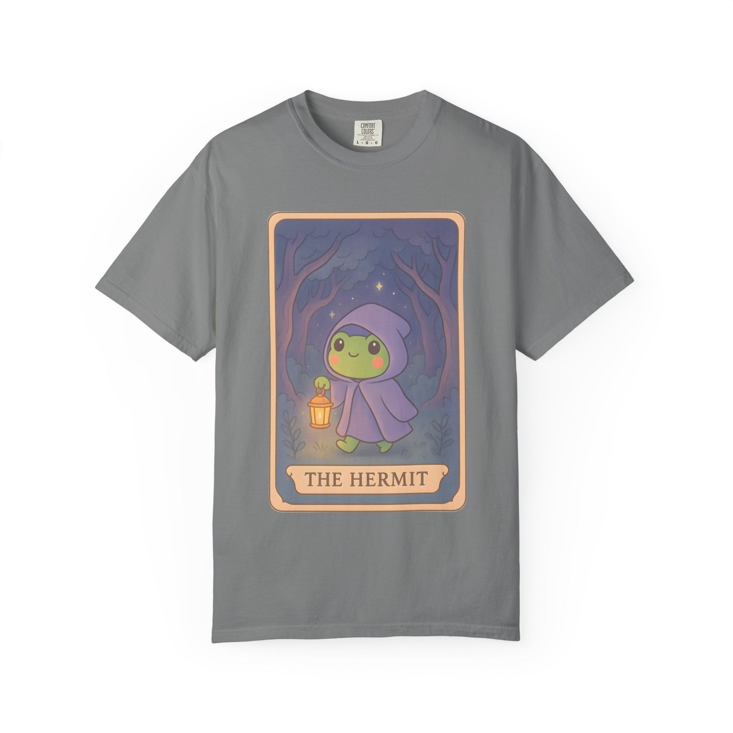 Cute Tarotoads "The Hermit" Unisex T-Shirt | Great for Halloween, Warm And Cozy, Great Gift Idea, Astrology Apparel, Unique Tarot Graphic T-Shirt, Good For Cold Weather