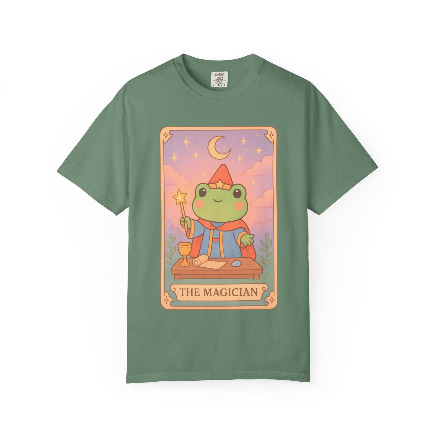 Unisex Garment-Dyed T-Shirt | Adorable Graphic T-shirt | Tarotoads! - “The Magician"