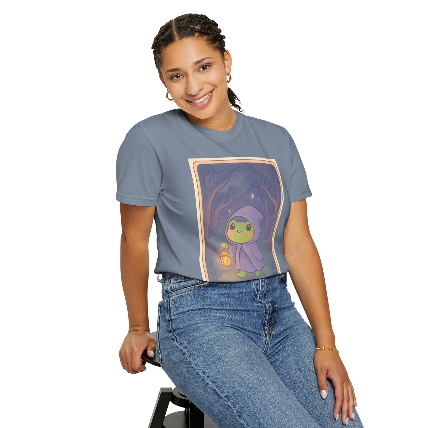 Unisex Garment-Dyed T-Shirt | Adorable Graphic T-shirt | Tarotoads! - “The Hermit"