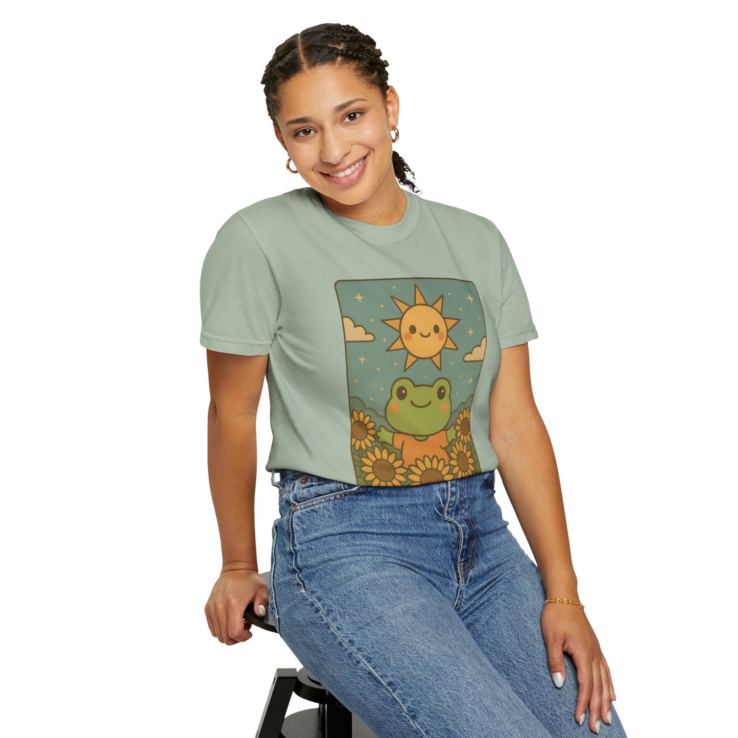 Cute Tarotoads "The Sun" Unisex T-Shirt | Great for Halloween, Warm And Cozy, Great Gift Idea, Astrology Apparel, Unique Tarot Graphic T-Shirt, Good For Cold Weather