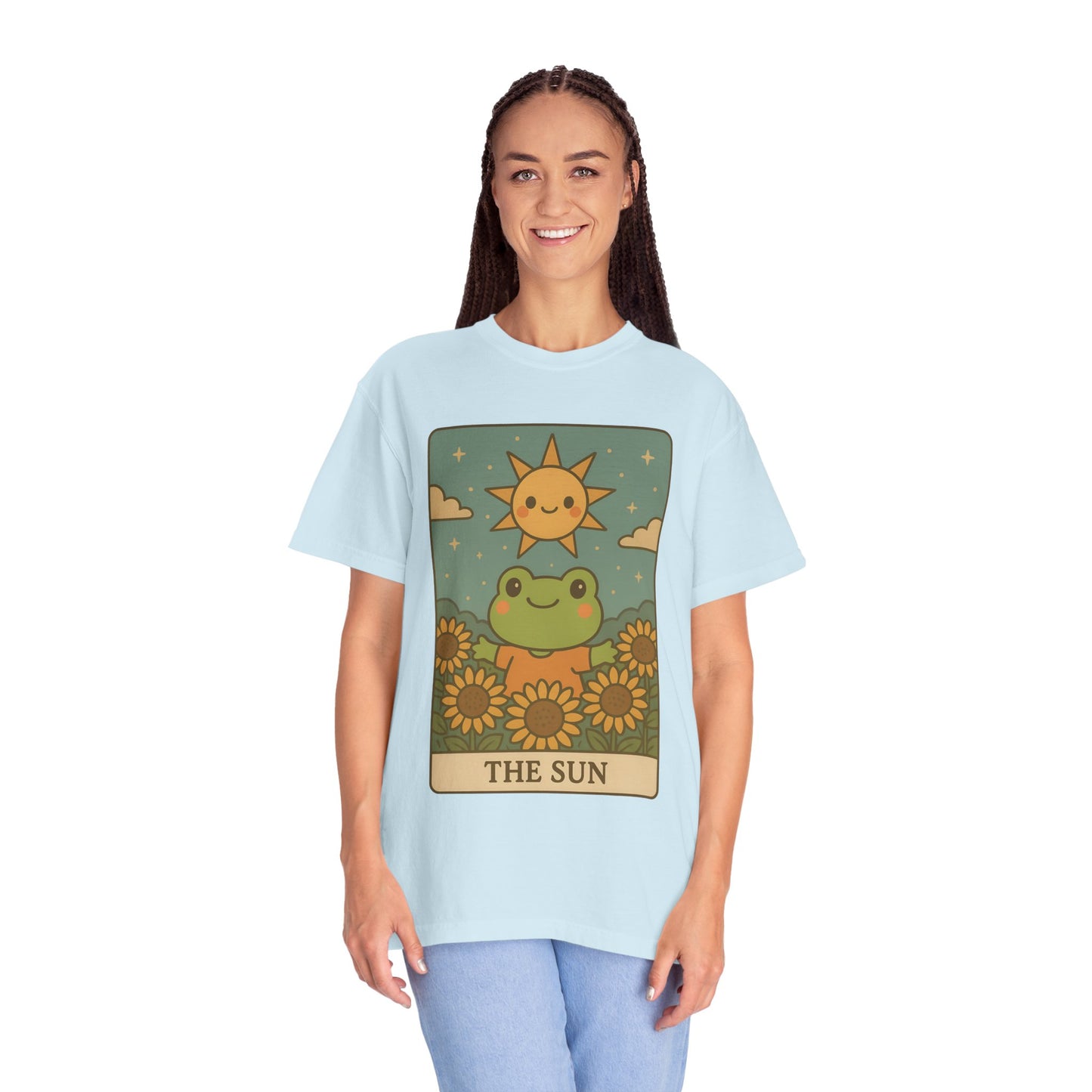 Cute Tarotoads "The Sun" Unisex T-Shirt | Great for Halloween, Warm And Cozy, Great Gift Idea, Astrology Apparel, Unique Tarot Graphic T-Shirt, Good For Cold Weather