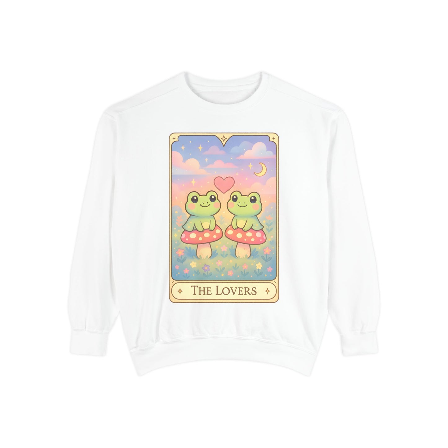 Cozy Tarotoads "The Lovers" Unisex Sweatshirt | Astrology Apparel, Perfect for Halloween, Gift for Friends Family, Great For Frog and Tarot Lovers, Great For Cold Weather