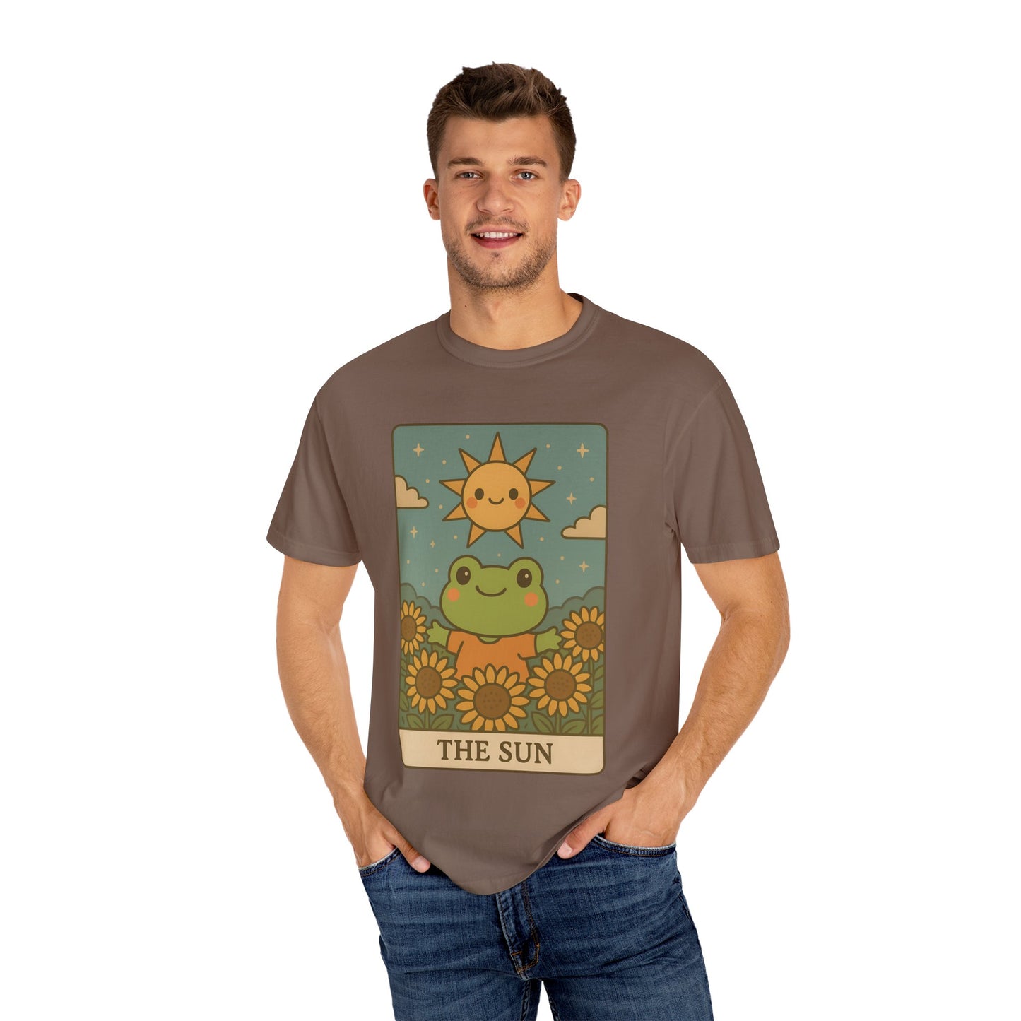 Cute Tarotoads "The Sun" Unisex T-Shirt | Great for Halloween, Warm And Cozy, Great Gift Idea, Astrology Apparel, Unique Tarot Graphic T-Shirt, Good For Cold Weather