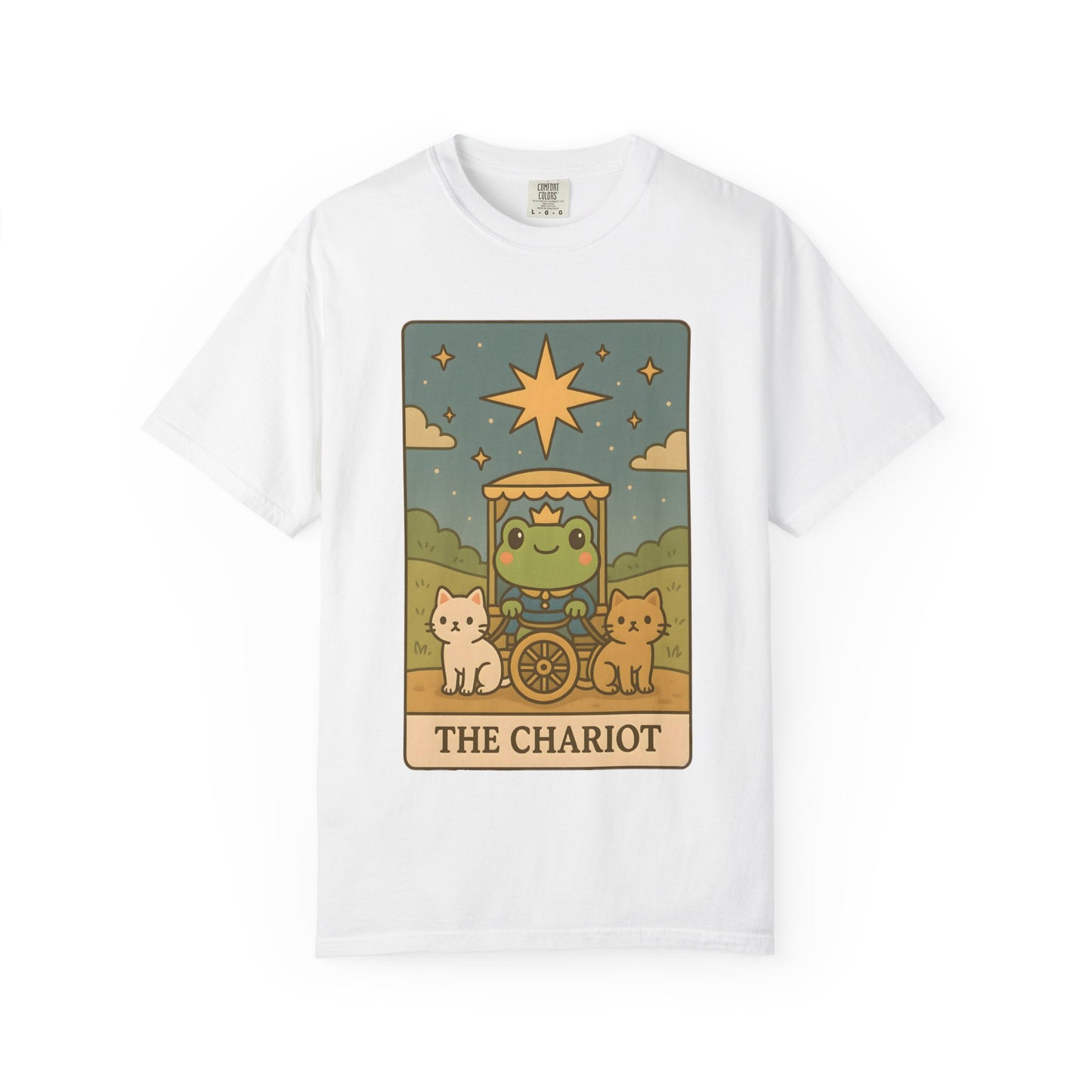 Cute Tarotoads "The Chariot" Unisex T-Shirt | Great for Halloween, Warm And Cozy, Great Gift Idea, Astrology Apparel, Unique Tarot Graphic T-Shirt, Good For Cold Weather