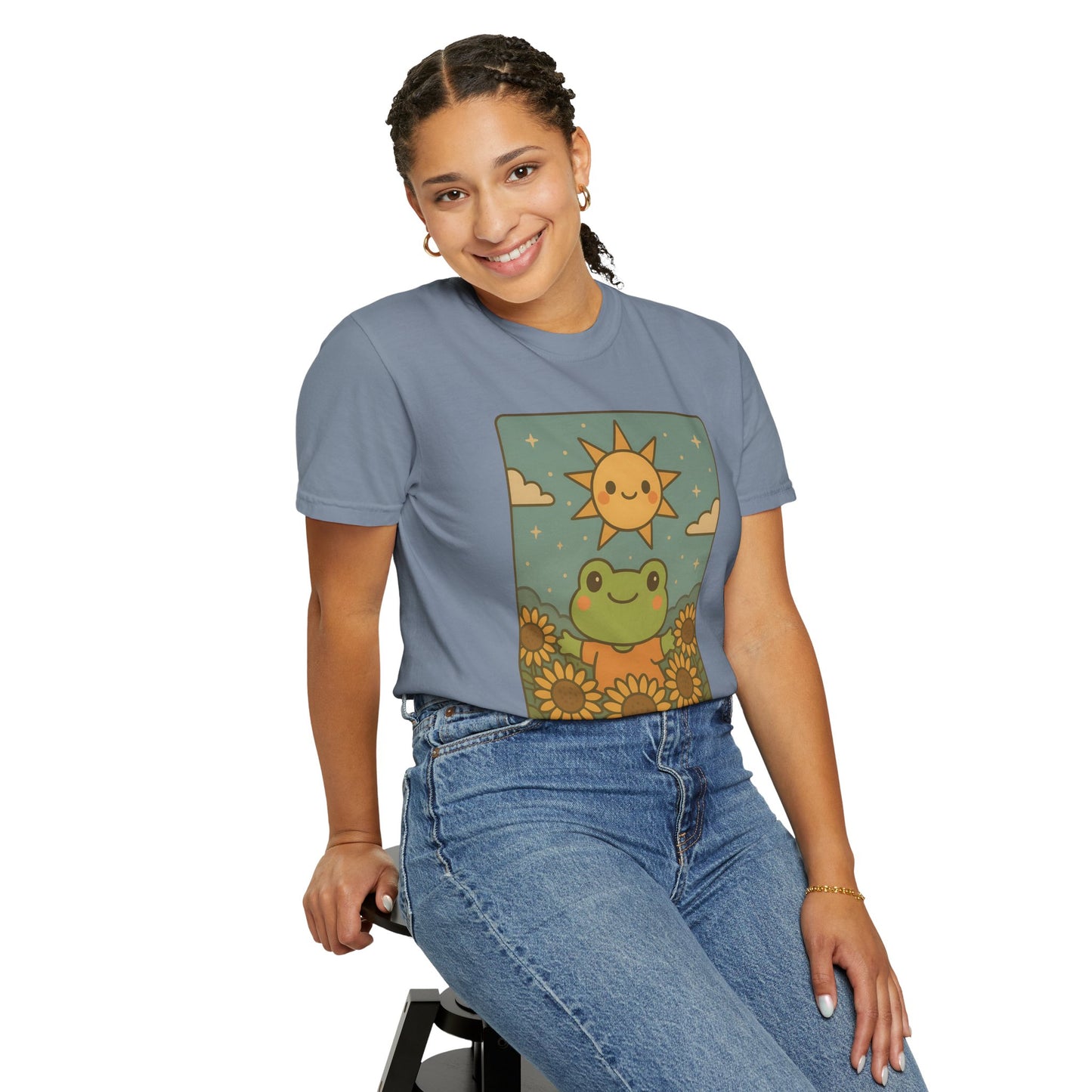 Cute Tarotoads "The Sun" Unisex T-Shirt | Great for Halloween, Warm And Cozy, Great Gift Idea, Astrology Apparel, Unique Tarot Graphic T-Shirt, Good For Cold Weather