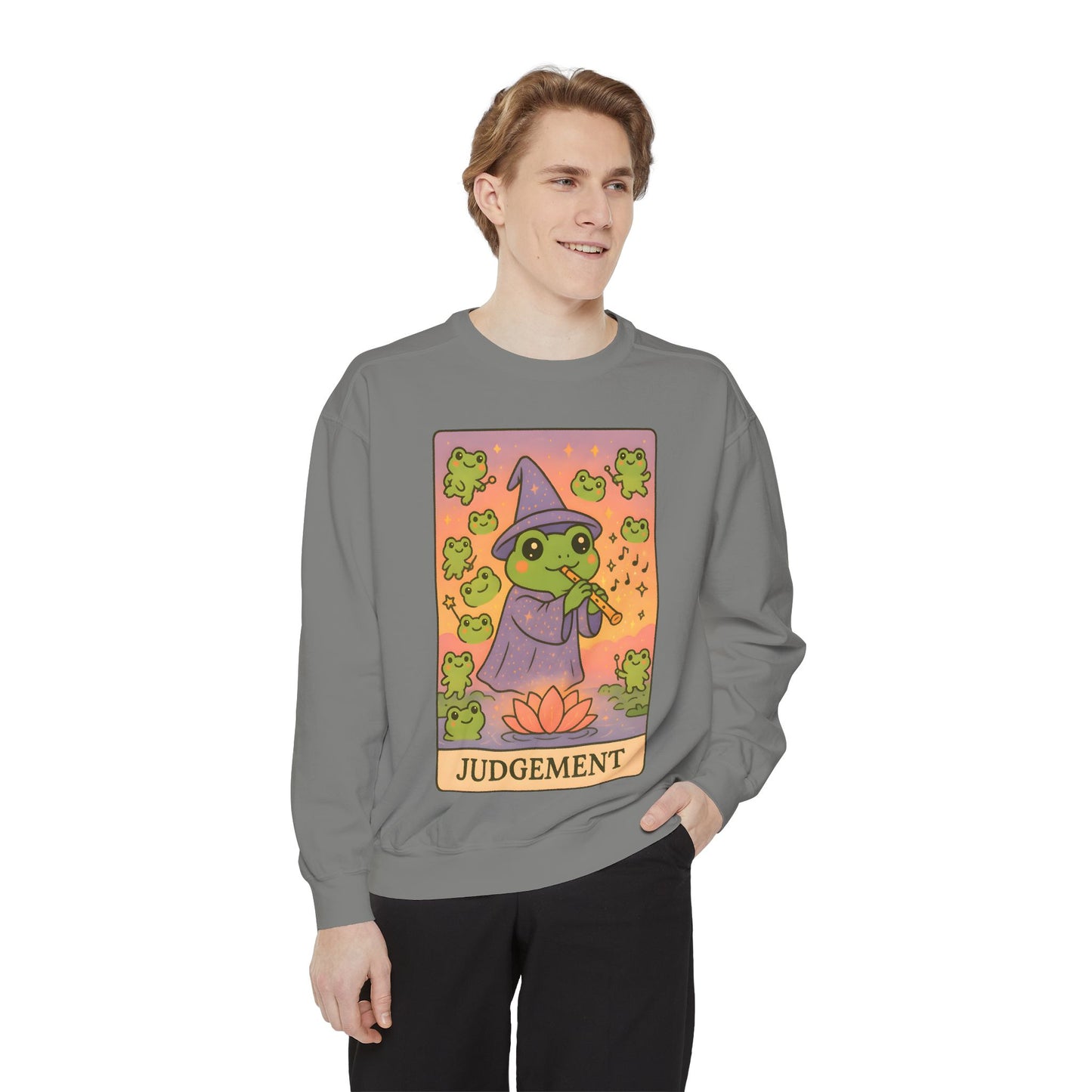Cozy Tarotoads "Judgement" Unisex Sweatshirt | Astrology Apparel, Perfect for Casual Wear, Gift for Friends Family, Great For Frog and Tarot Lovers, Unisex Apparel