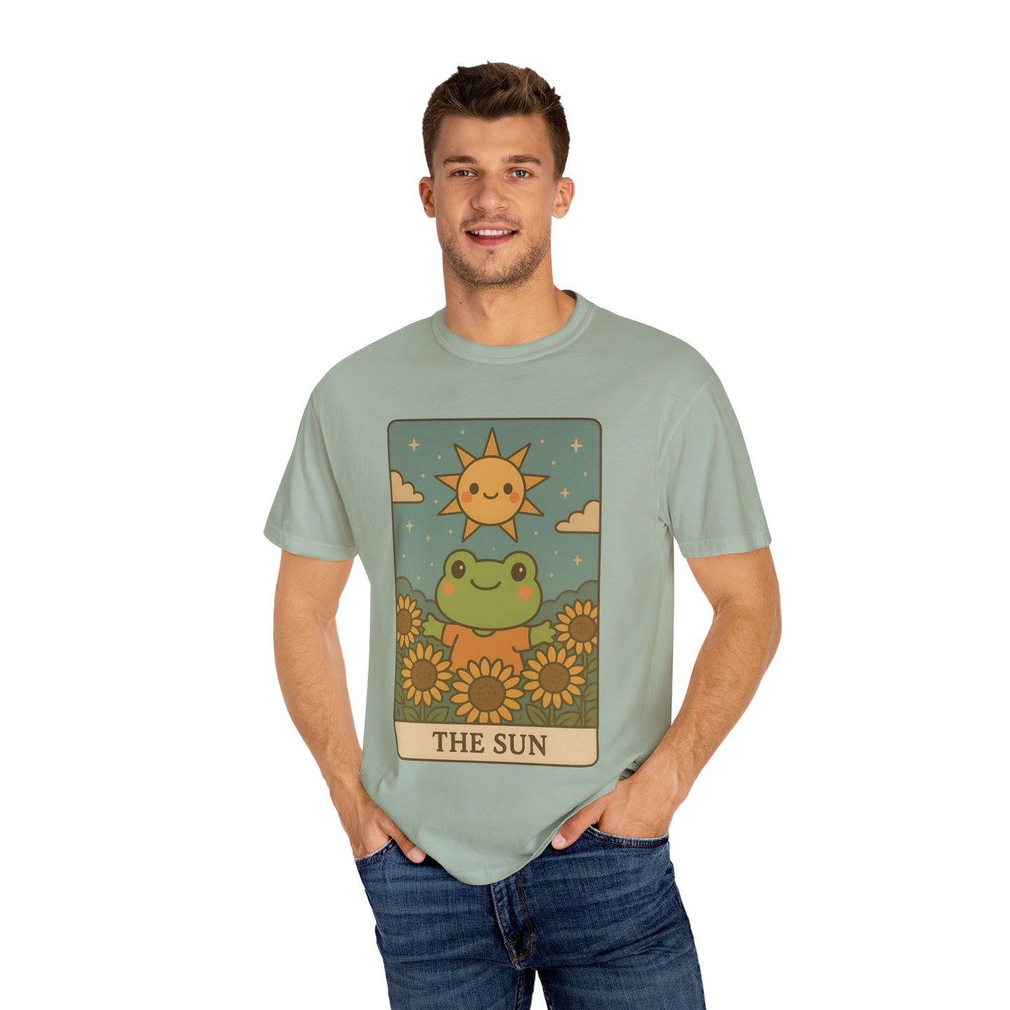 Cute Tarotoads "The Sun" Unisex T-Shirt | Great for Halloween, Warm And Cozy, Great Gift Idea, Astrology Apparel, Unique Tarot Graphic T-Shirt, Good For Cold Weather