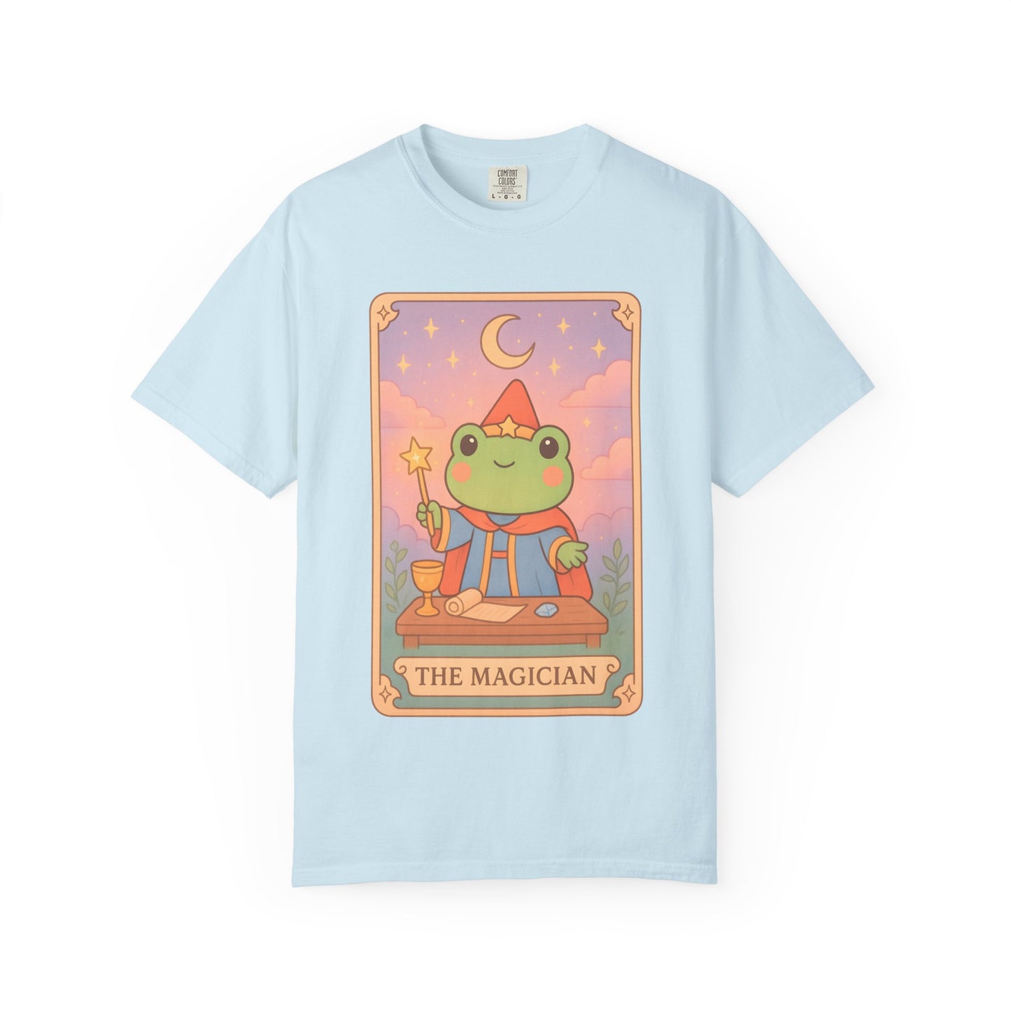 Unisex Garment-Dyed T-Shirt | Adorable Graphic T-shirt | Tarotoads! - “The Magician"