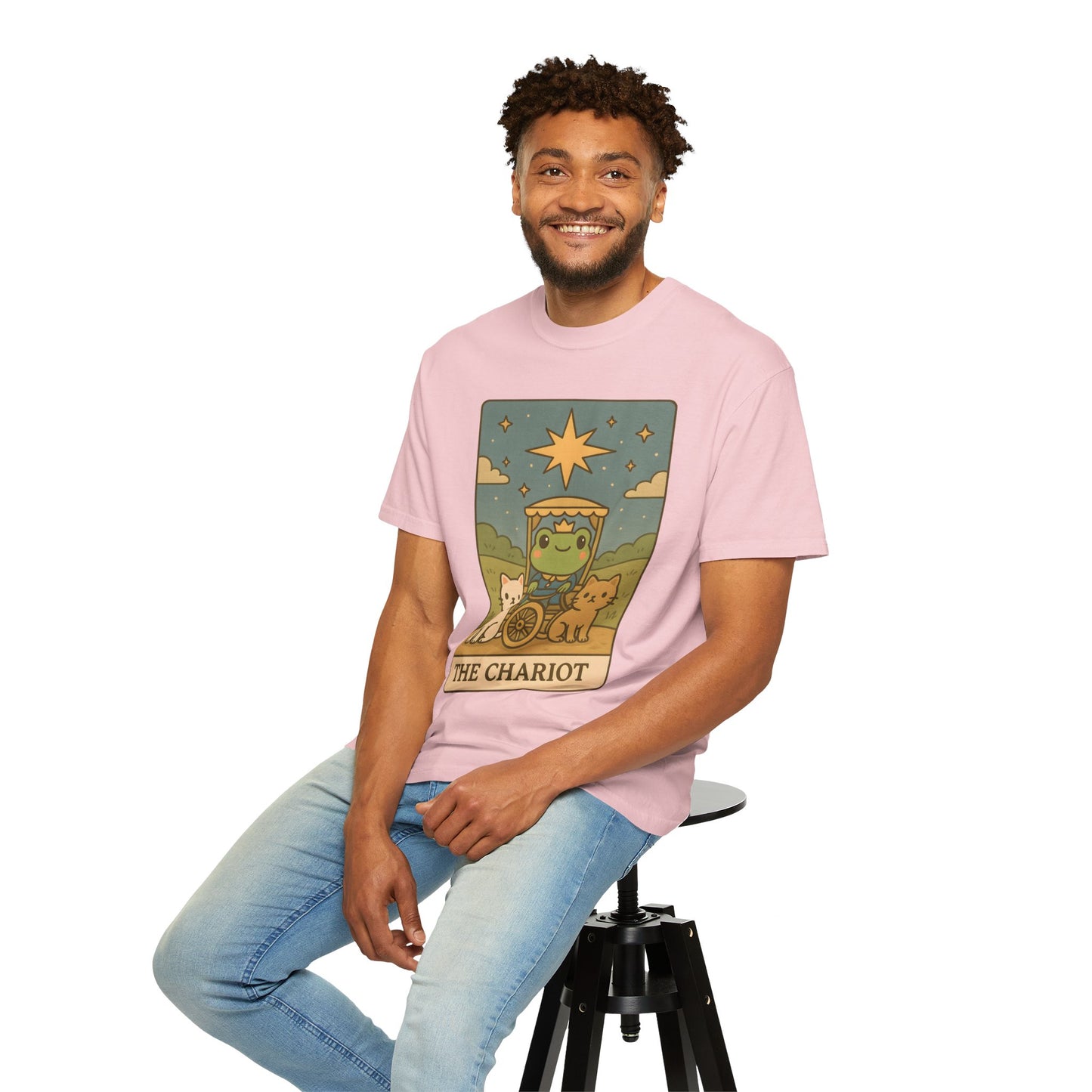 Cute Tarotoads "The Chariot" Unisex T-Shirt | Great for Halloween, Warm And Cozy, Great Gift Idea, Astrology Apparel, Unique Tarot Graphic T-Shirt, Good For Cold Weather