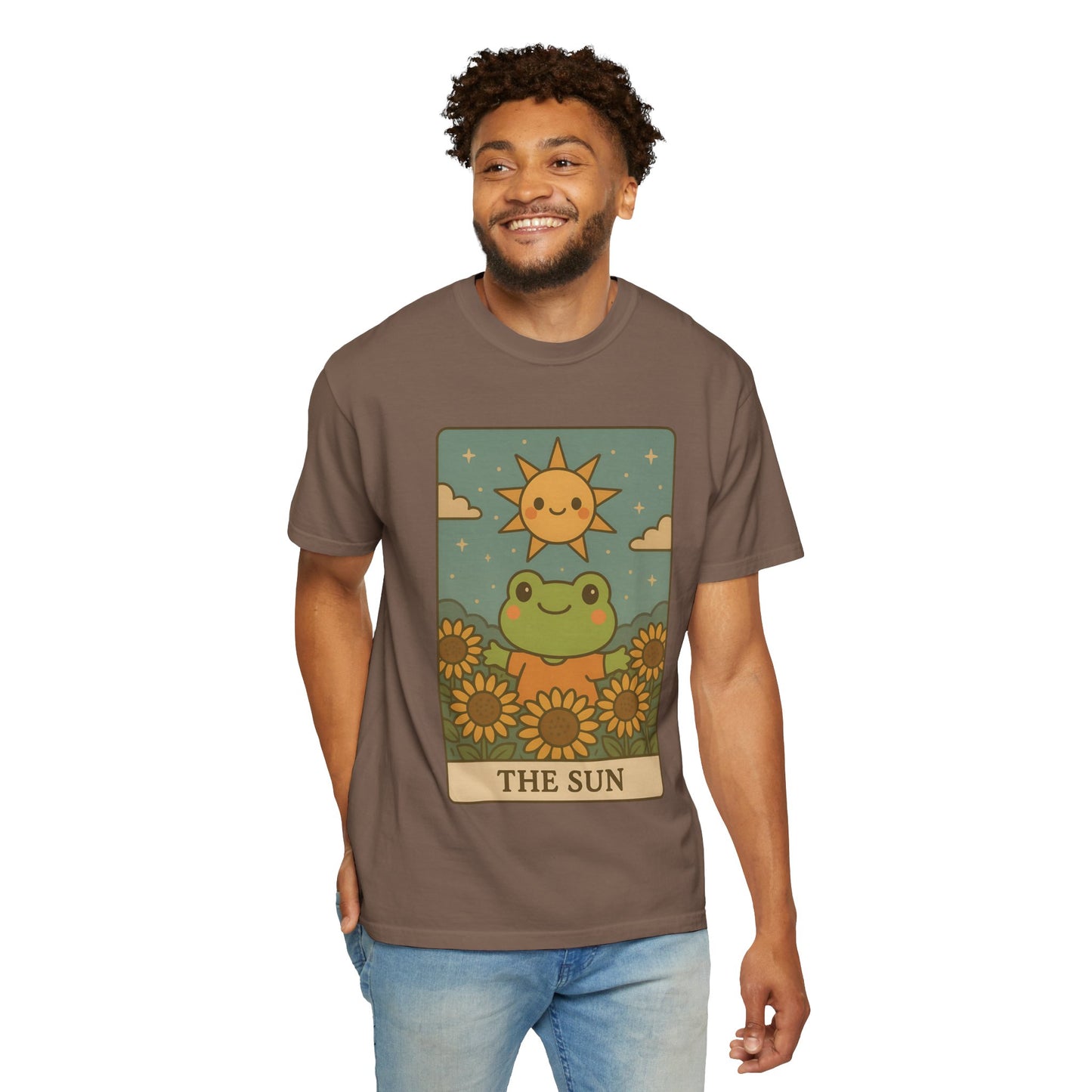 Cute Tarotoads "The Sun" Unisex T-Shirt | Great for Halloween, Warm And Cozy, Great Gift Idea, Astrology Apparel, Unique Tarot Graphic T-Shirt, Good For Cold Weather