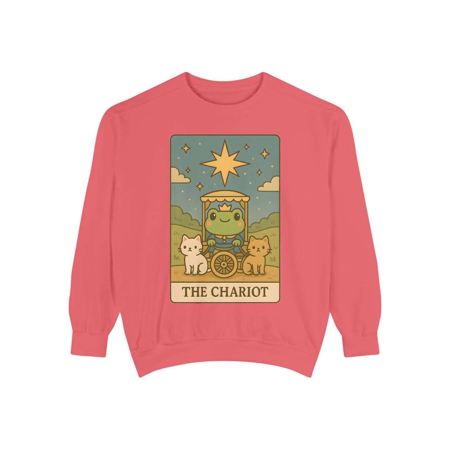Cozy Tarotoads "The Chariot" Unisex Sweatshirt | Astrology Apparel, Perfect for Halloween, Gift for Friends Family, Great For Frog and Tarot Lovers, Great For Cold Weather