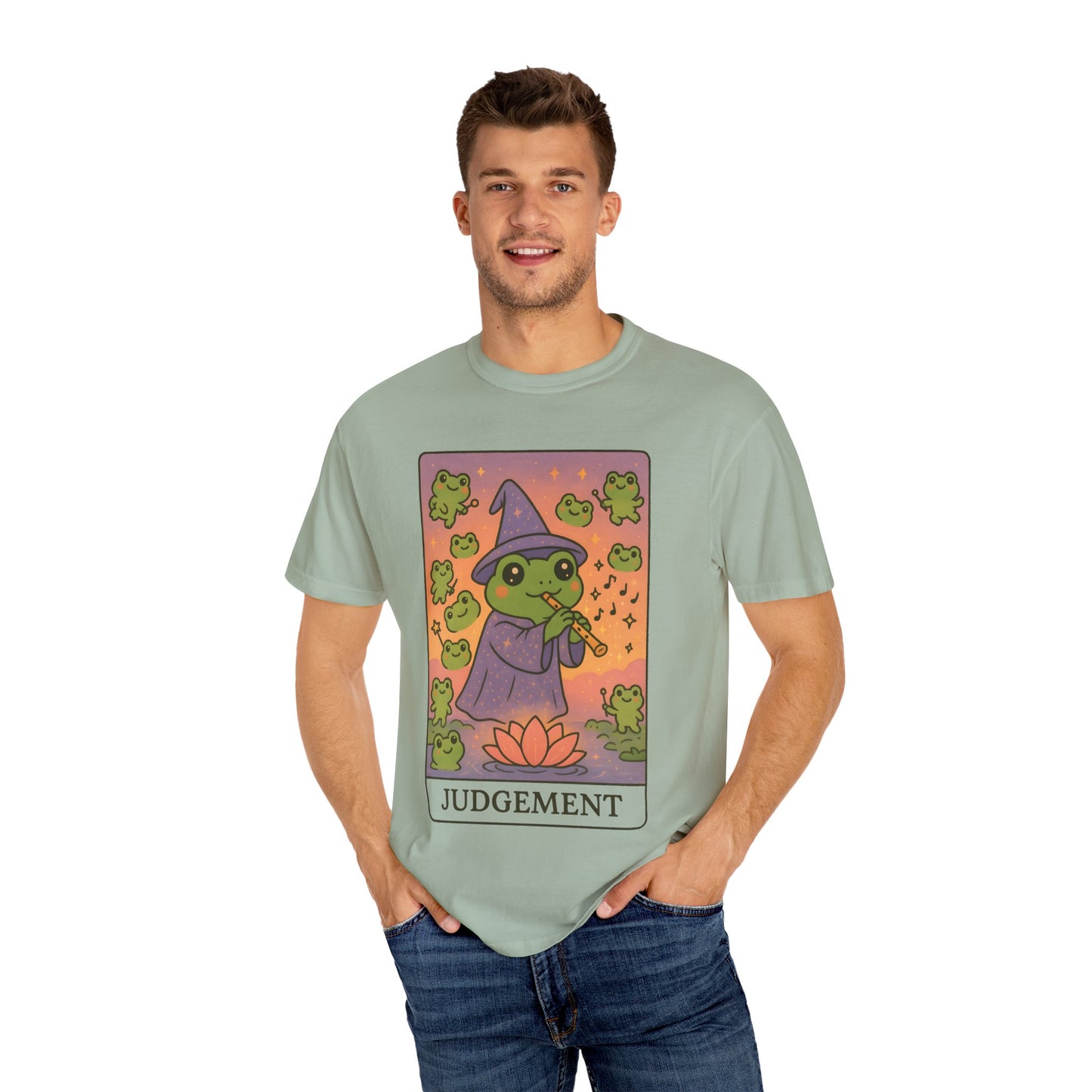 Cute Tarotoads "Judgement" Unisex T-Shirt | Great for Halloween, Warm And Cozy, Great Gift Idea, Astrology Apparel, Unique Tarot Graphic T-Shirt, Good For Cold Weather